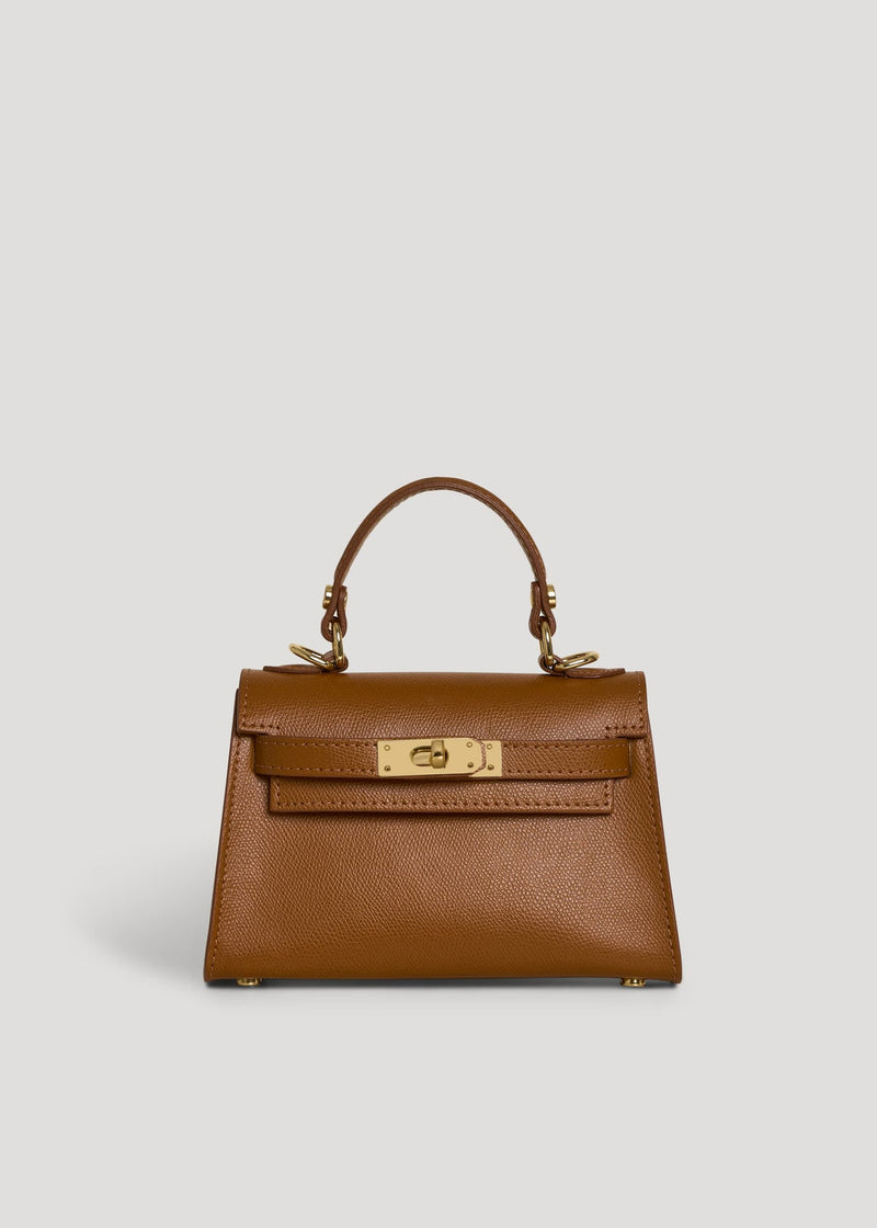Bellagio Mini Bag in Pebbled Leather Cognac