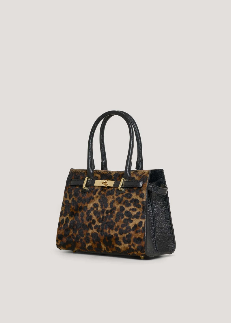 Limited edition Capri bag in black leather and pony skin