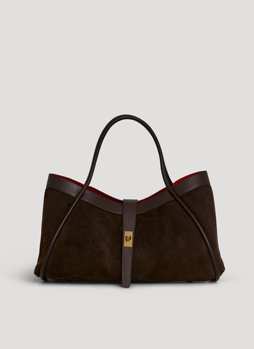 Siena bag in brown suede leather