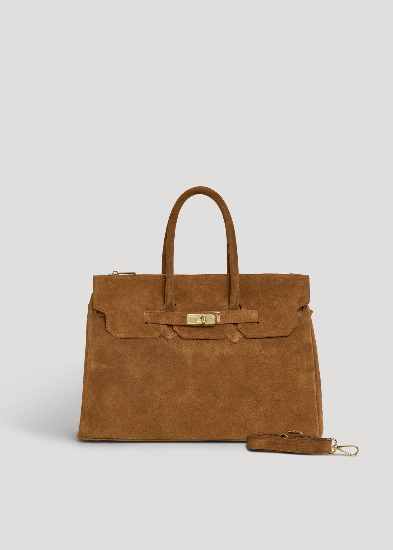 Montalcino bag in Cognac suede leather
