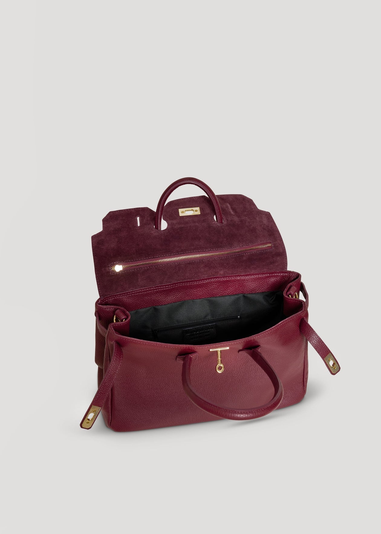 Montalcino Bag in Dollaro Leather Sangre