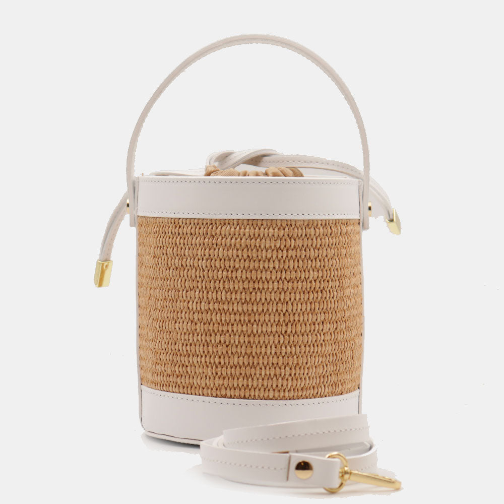 VELTRANO Pisa Raffia | Borsa Secchiello Made in Italy