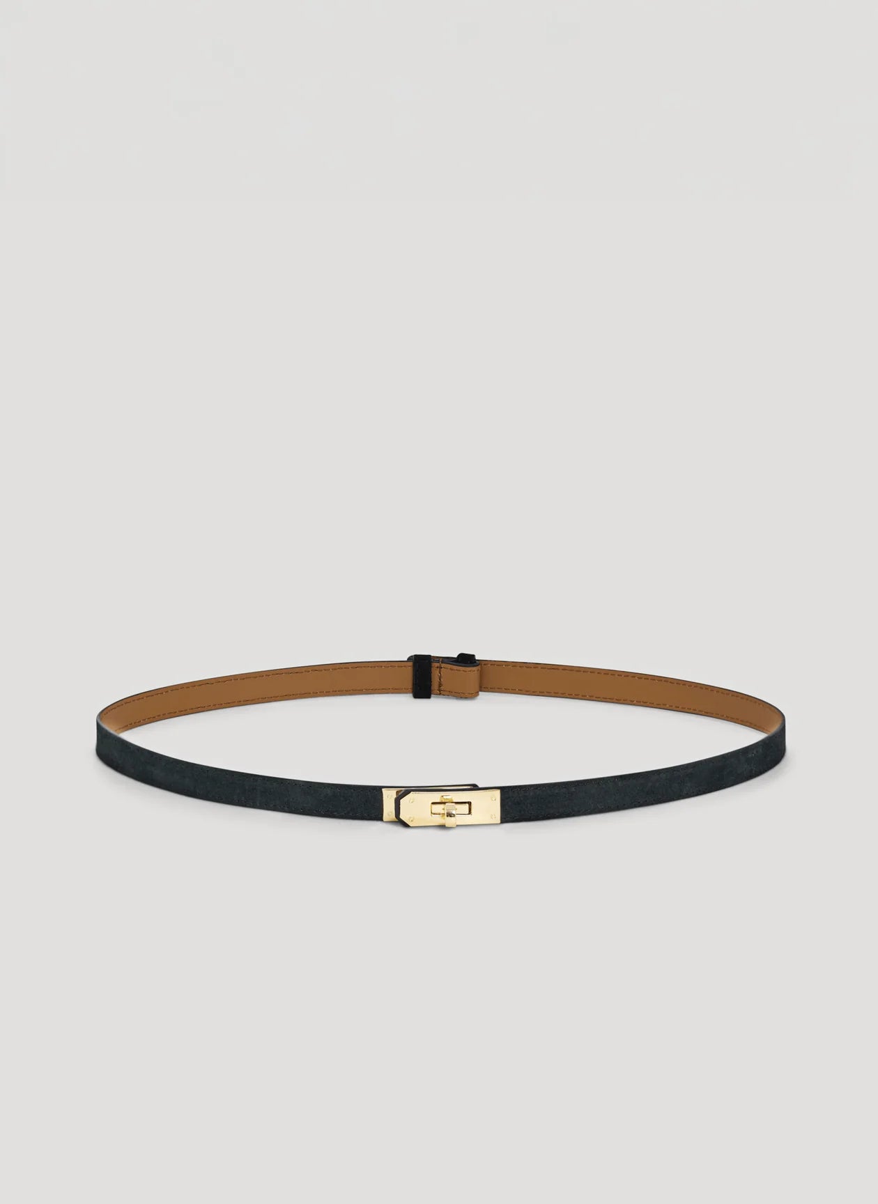 Frati Belt in Black Suede Leather