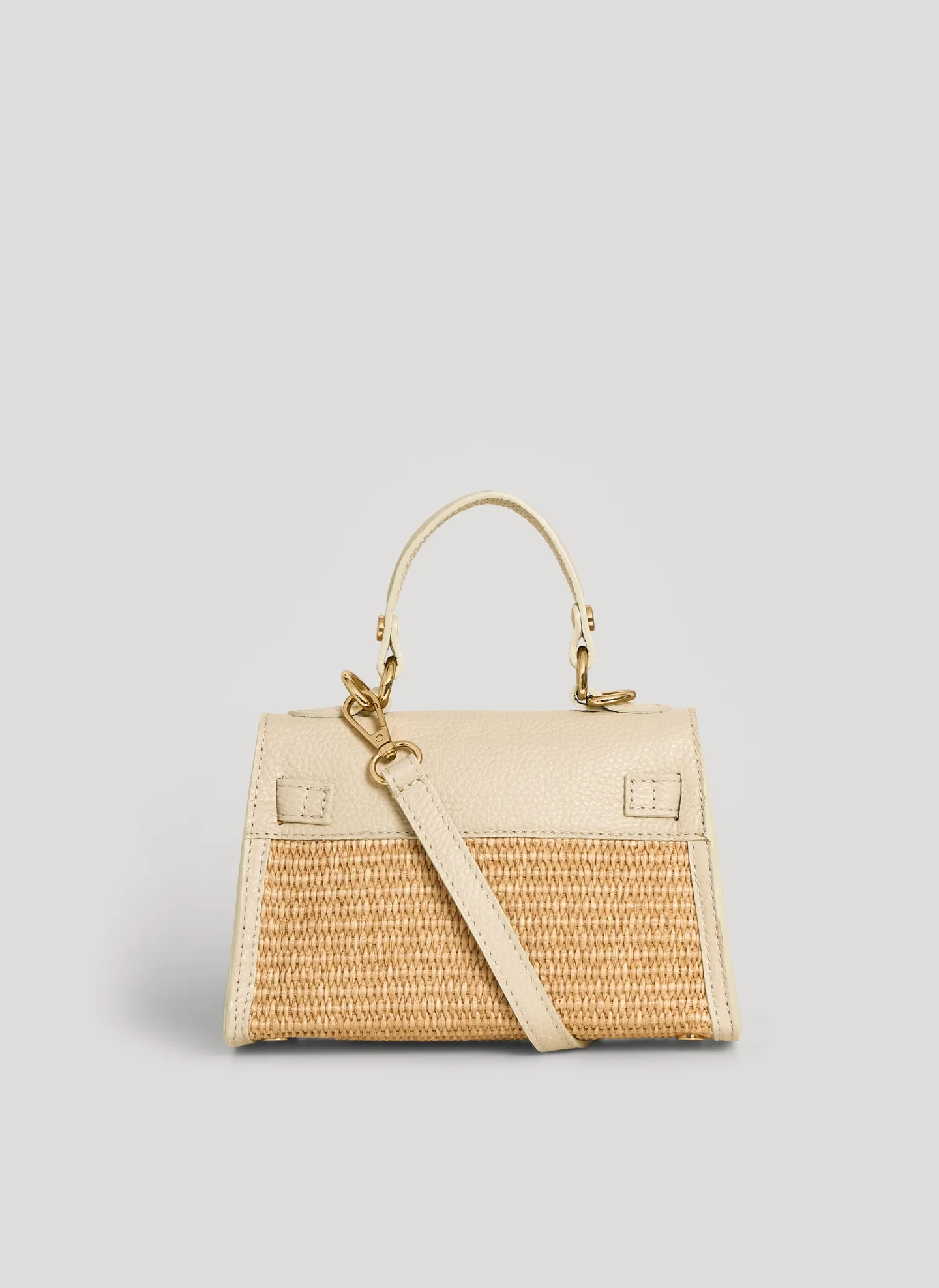 Bellagio Mini  in Raffia e Dollaro Beige