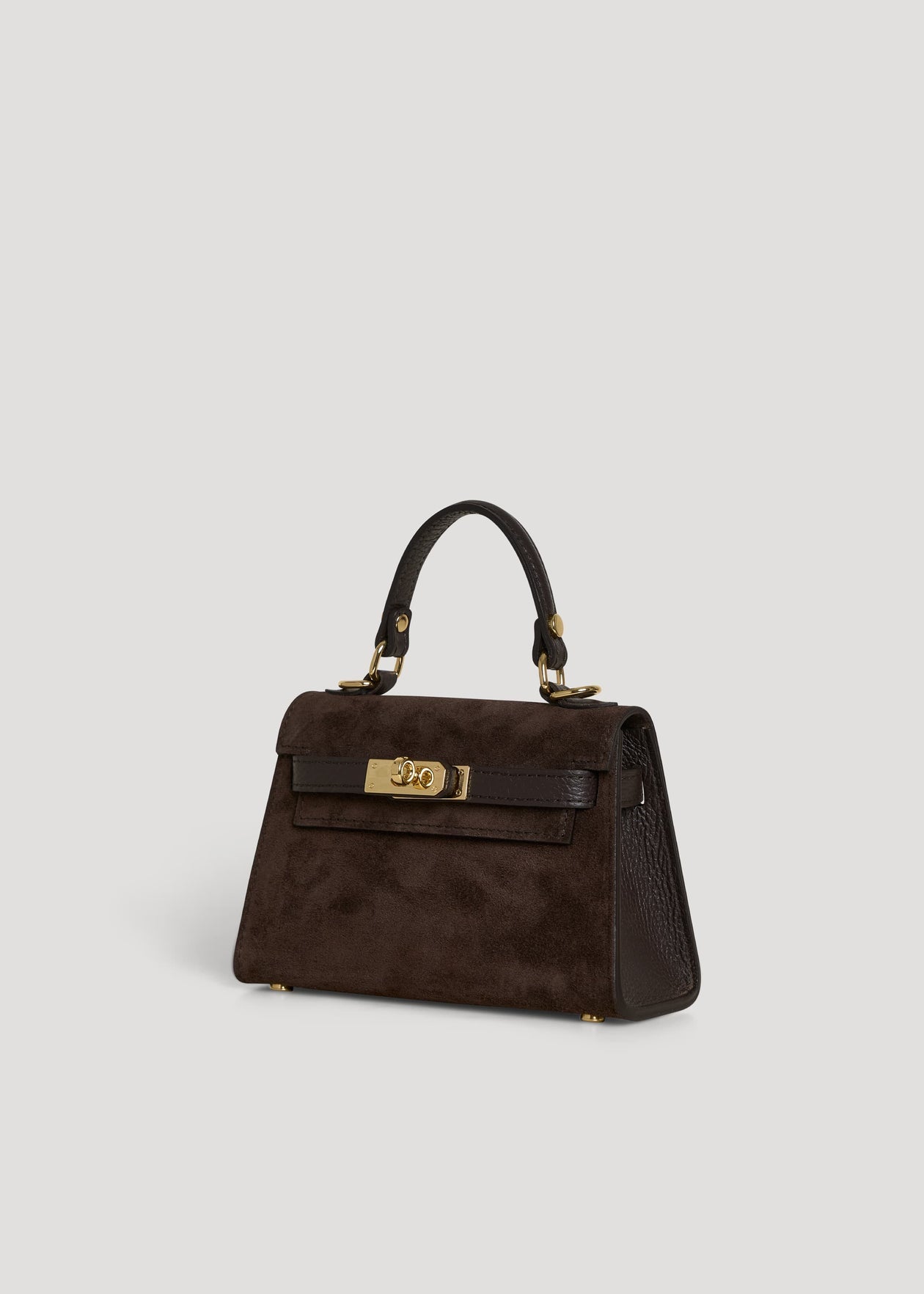 Bellagio Mini Bag in Brown Suede Leather