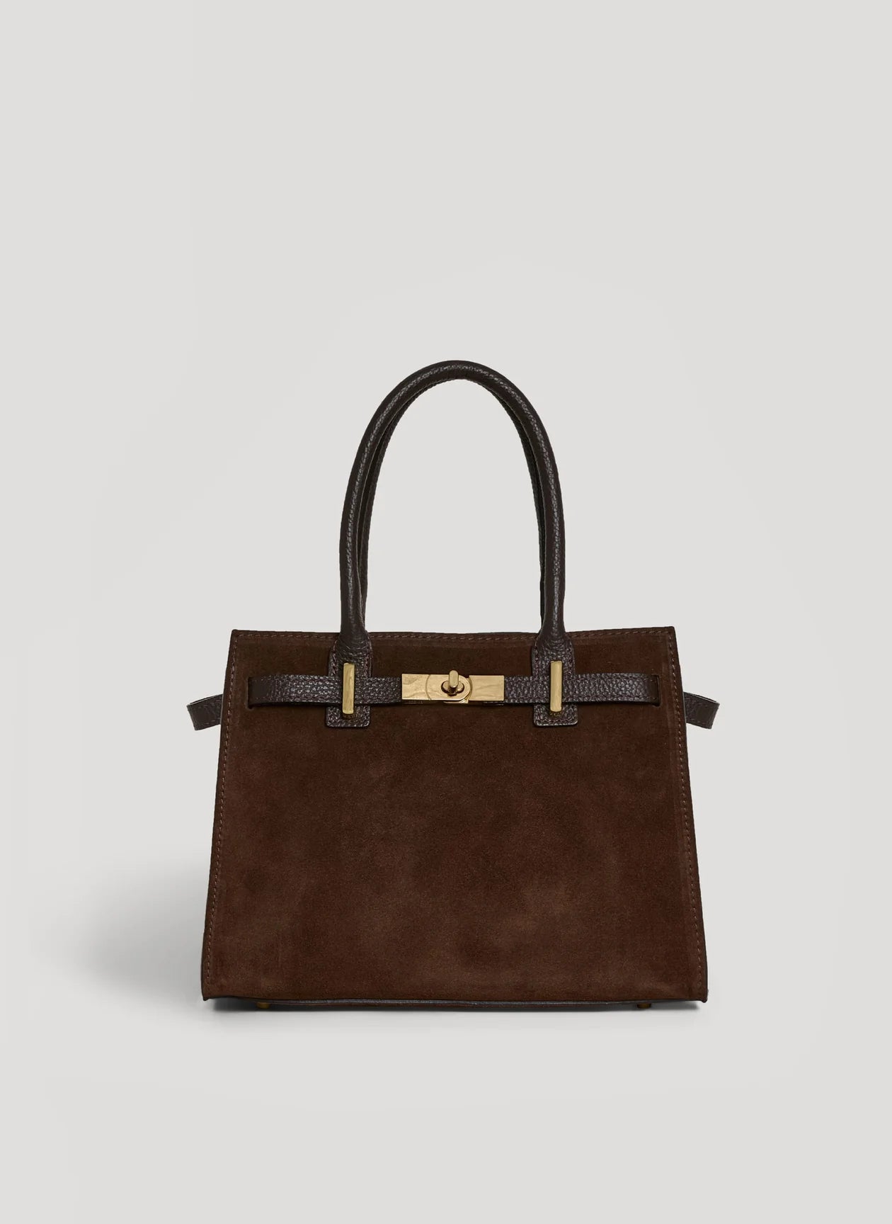 Brown Suede Capri Bag
