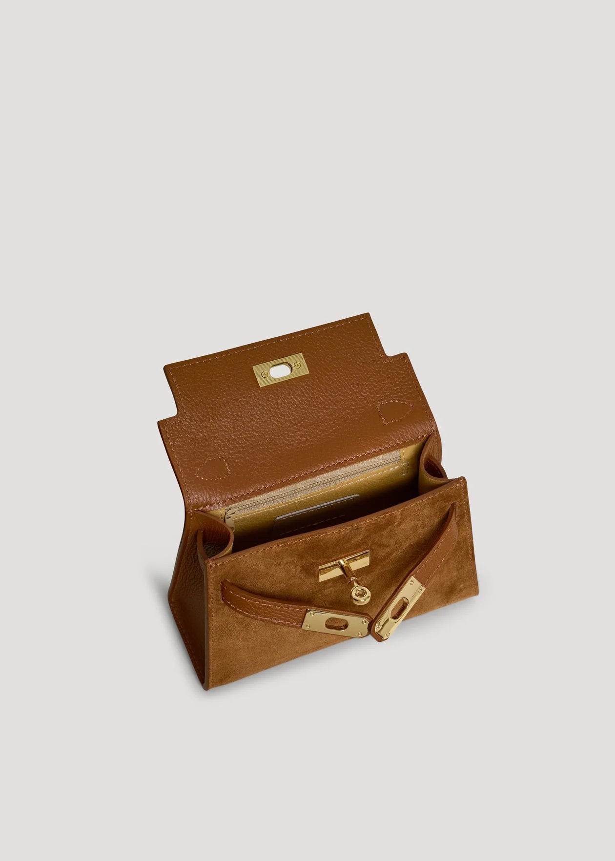 Bellagio Mini Bag in Cognac Suede Leather