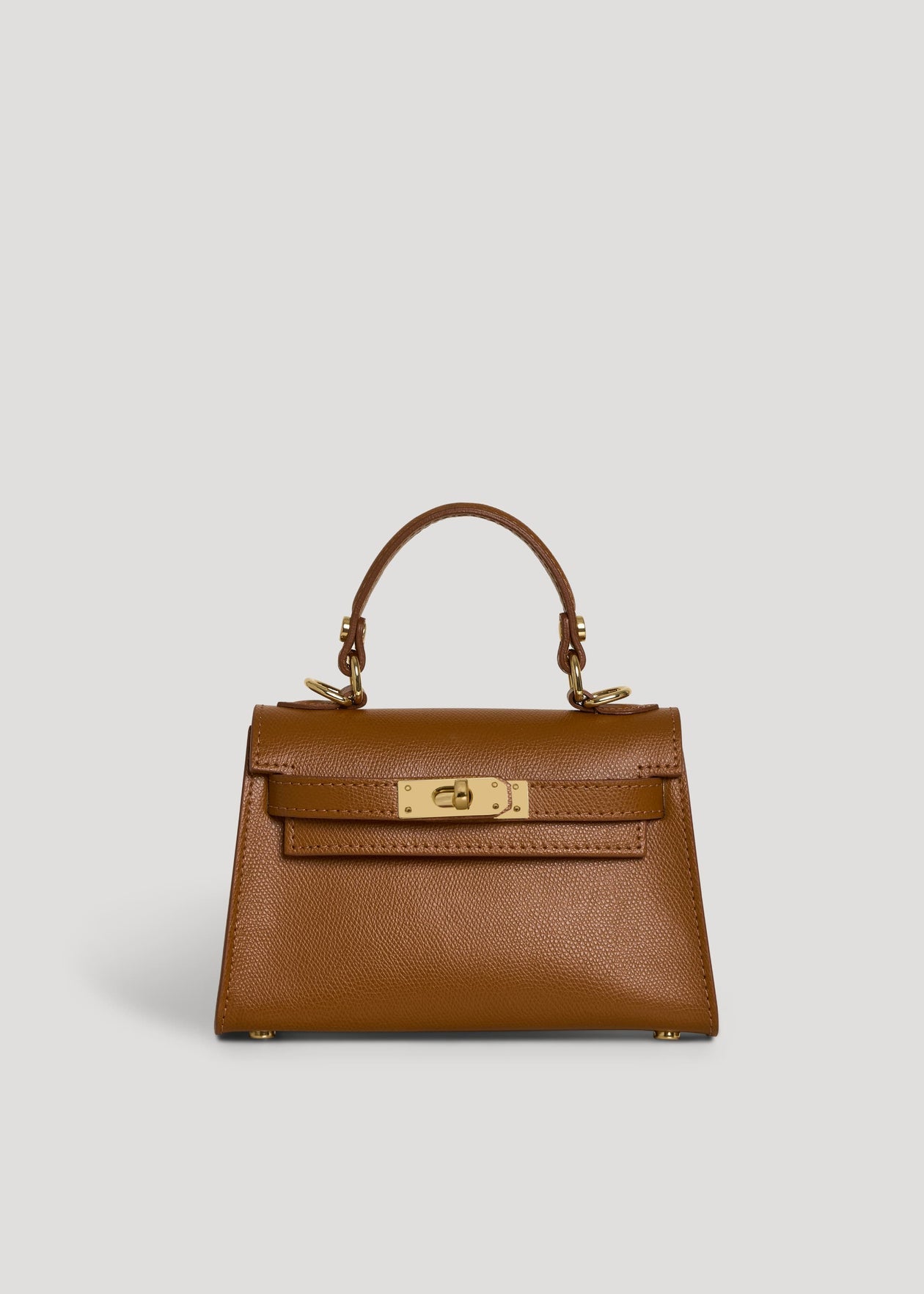 Bellagio Mini Bag in Pebbled Leather Cognac