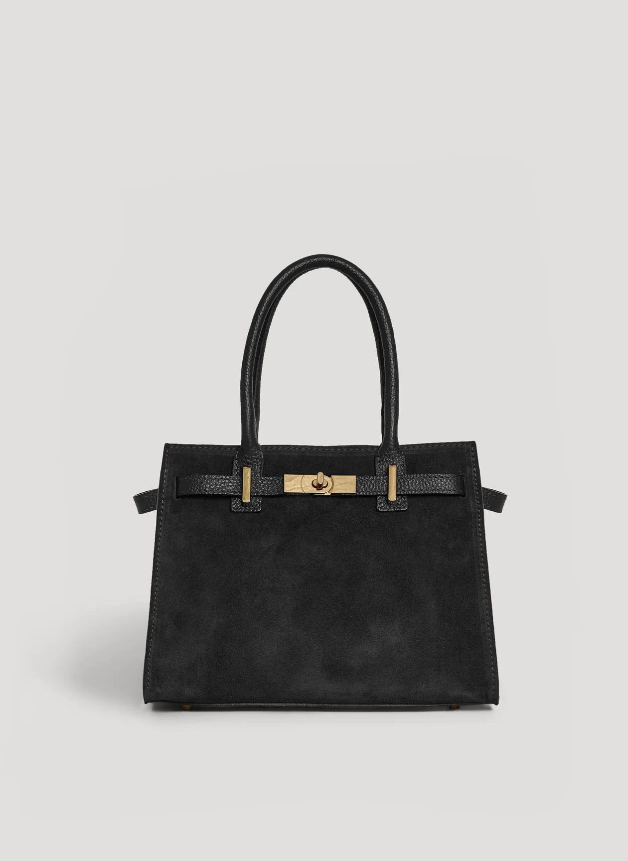 Capri Bag in Black Suede Leather