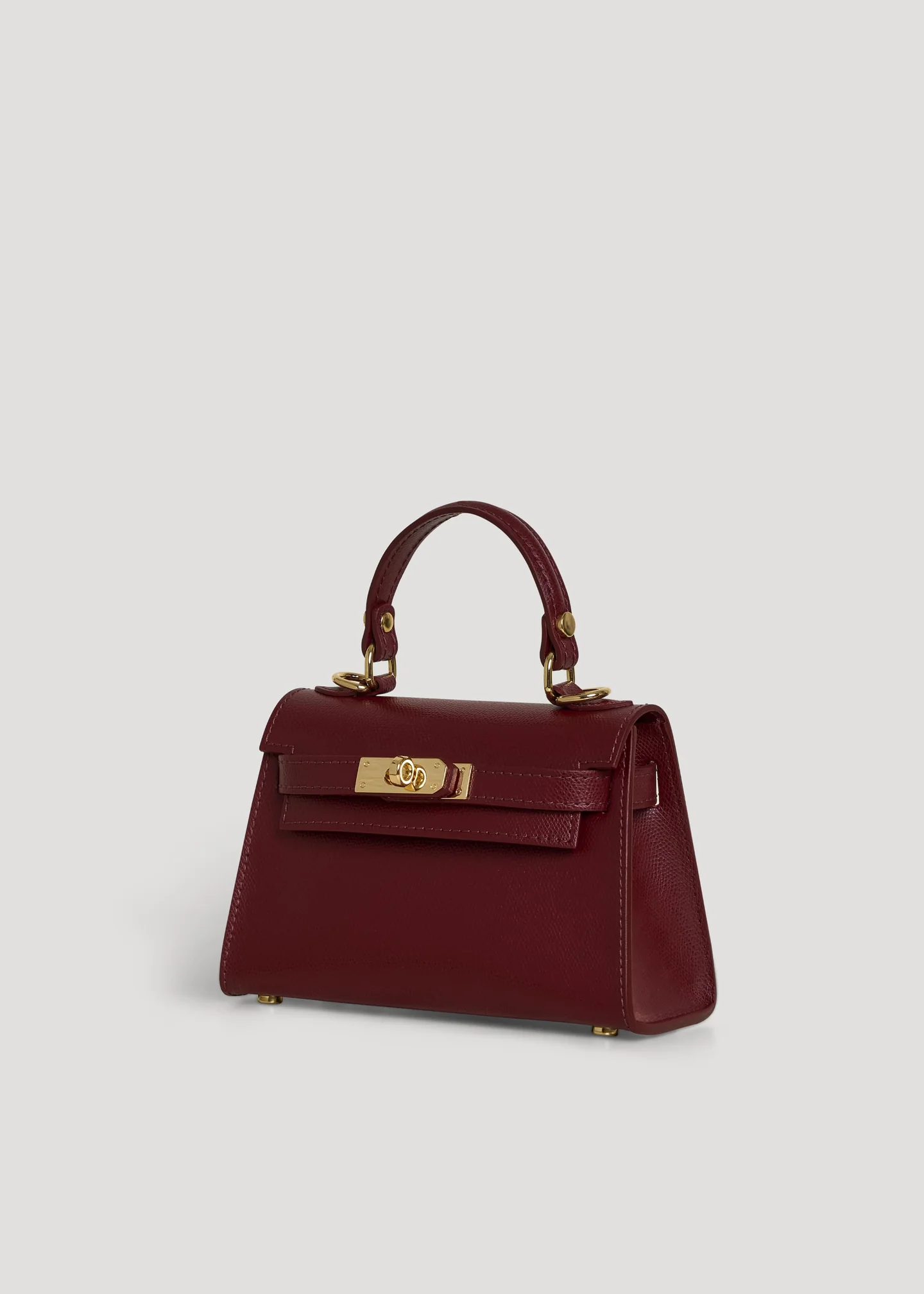 Bellagio Mini Bag in Pebbled Leather Sangre