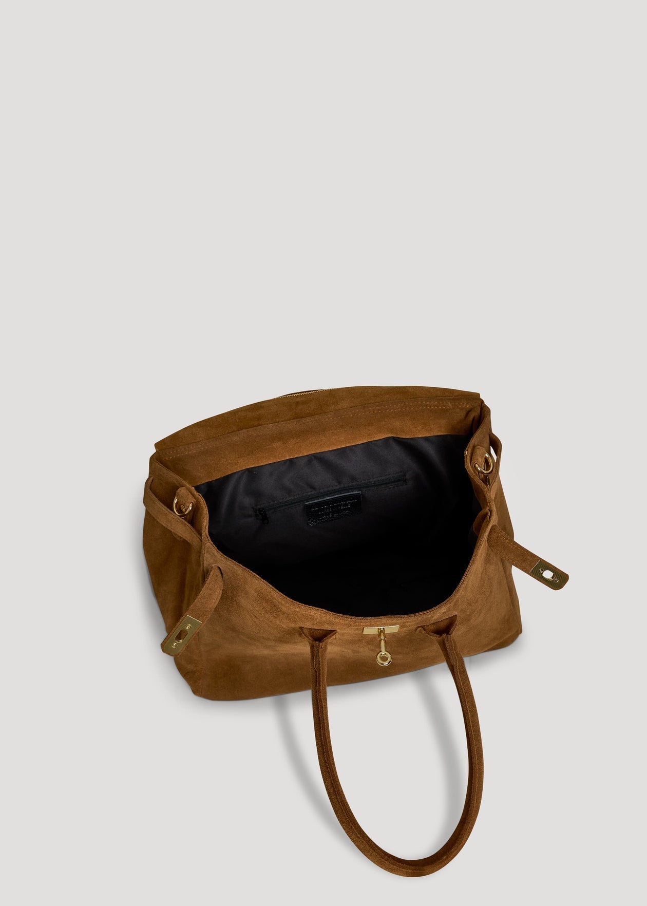 Montalcino bag in Cognac suede leather