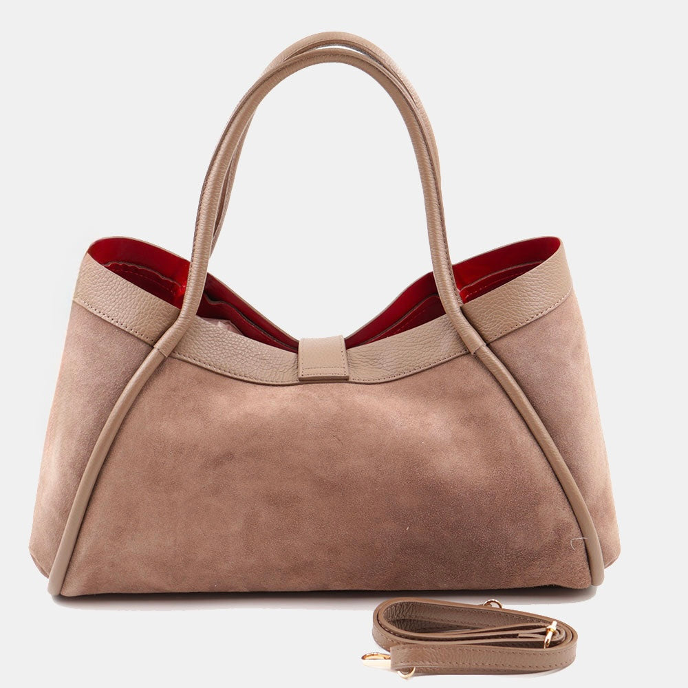 VELTRANO Lucca | Borsa Donna in Camoscio e Pelle Made in Italy