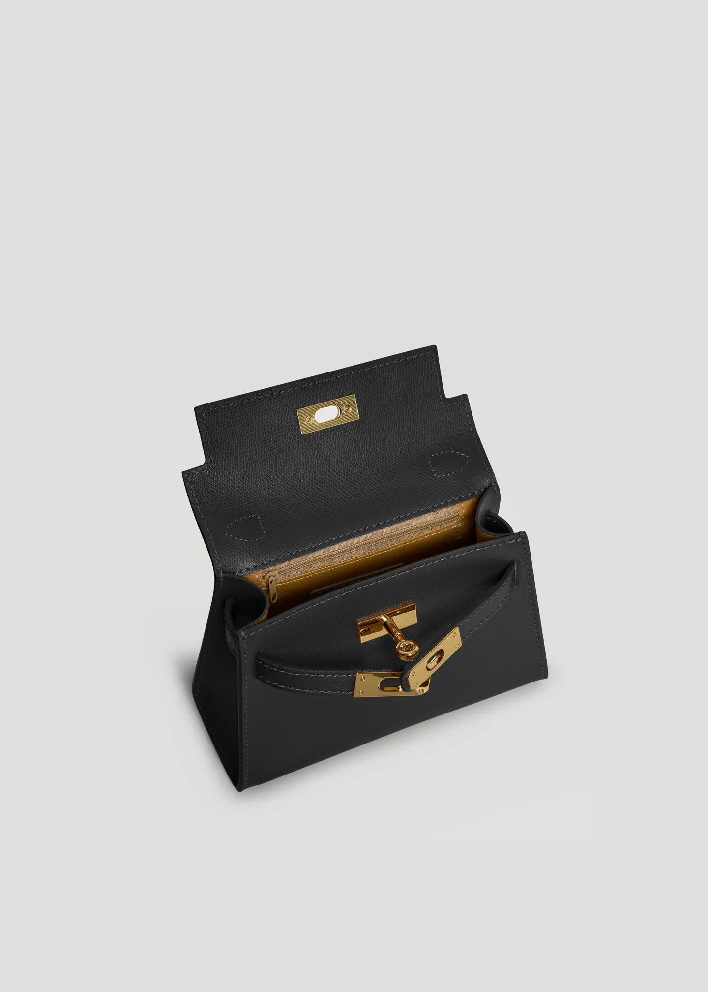 Bellagio Mini Bag in Pebbled Leather Black