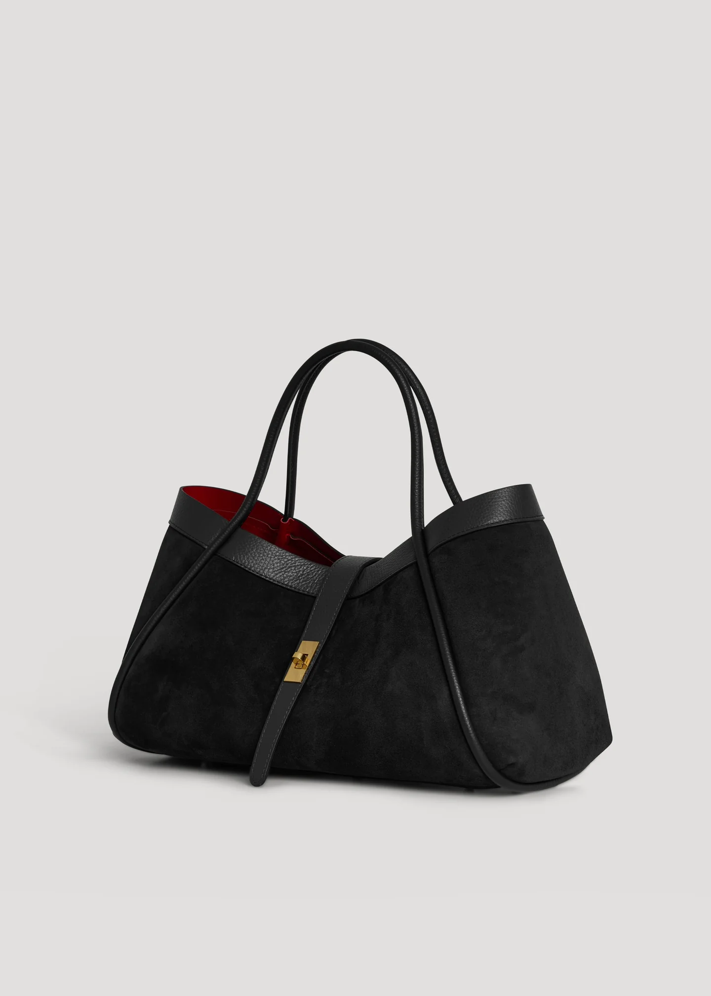 Siena Bag in Black Suede Leather
