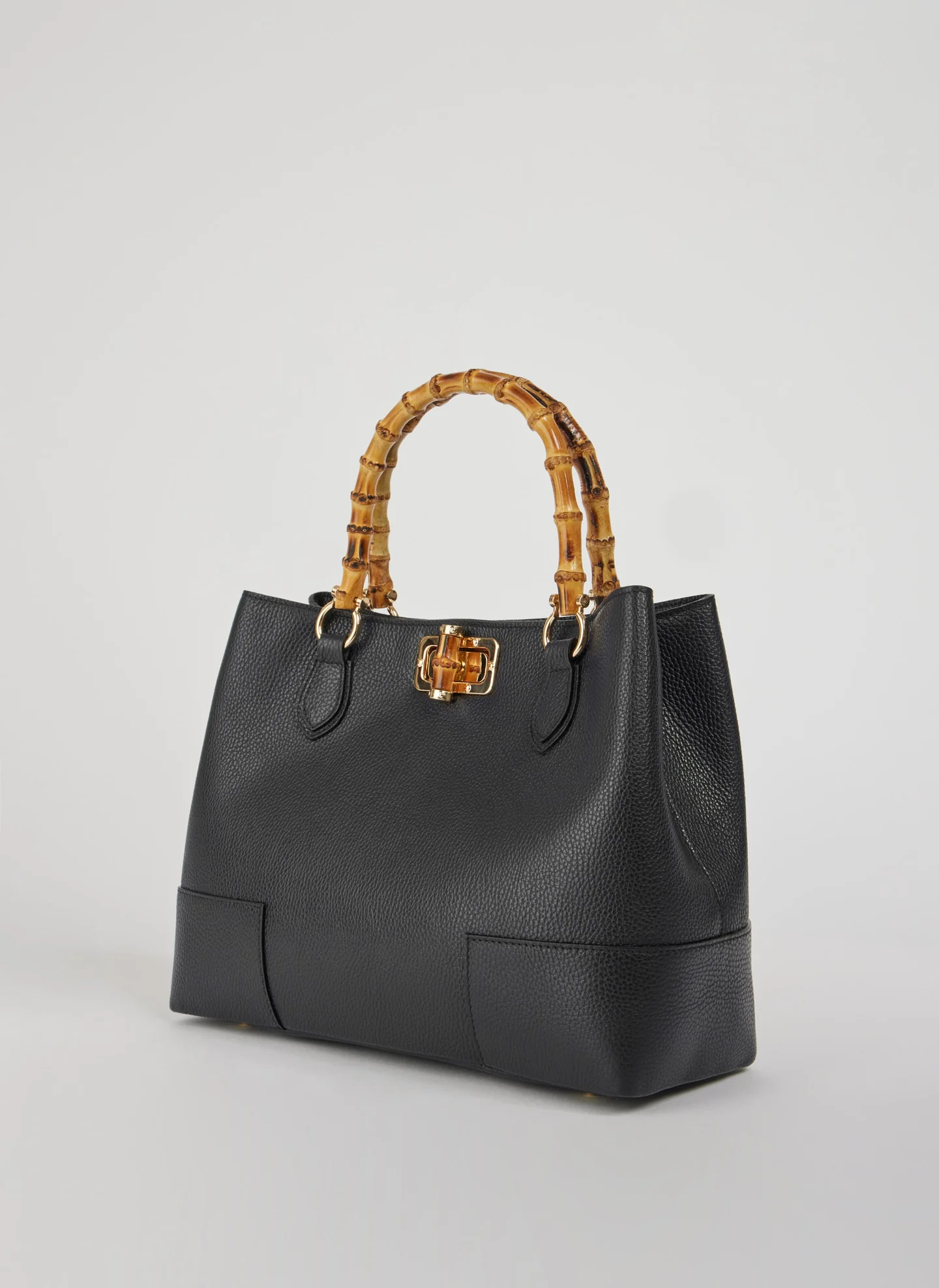 Bambù Bag in Dollaro Leather Black