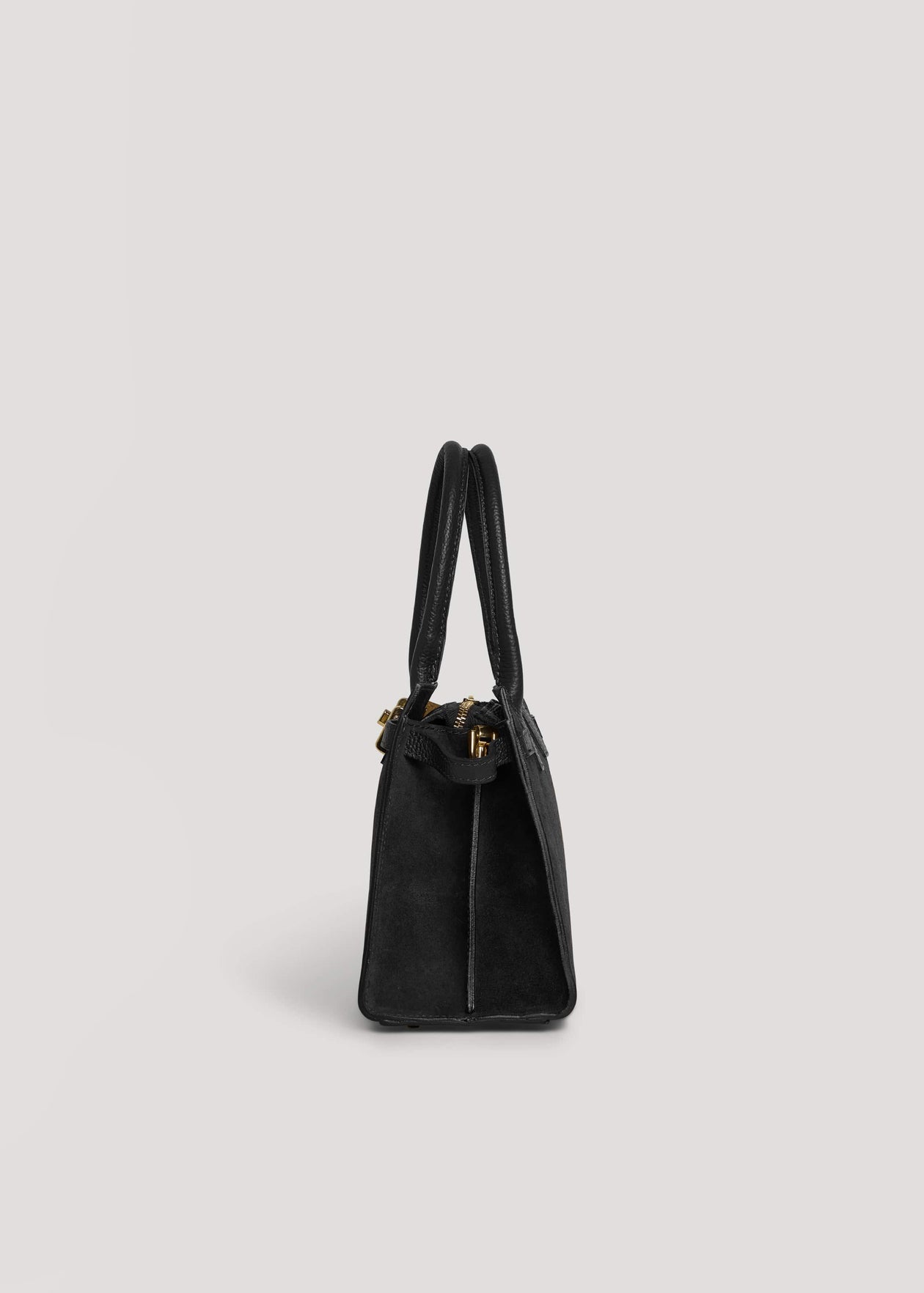 Capri Bag in Black Suede Leather