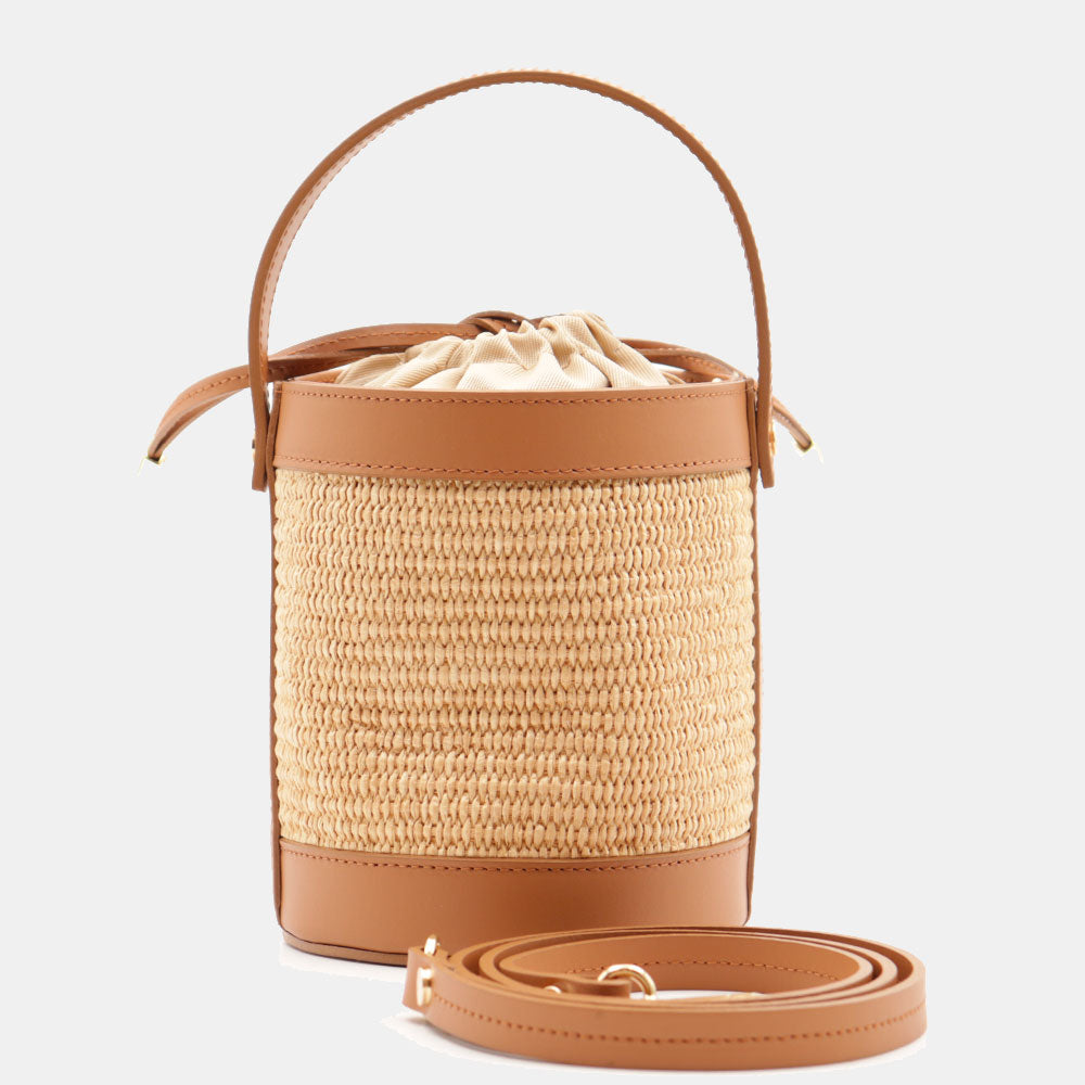 VELTRANO Pisa Raffia | Borsa Secchiello Made in Italy