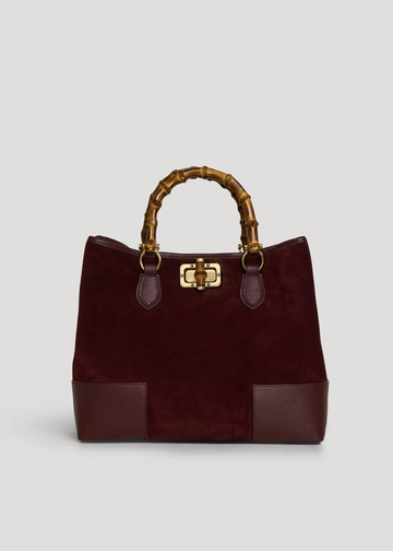 Sangre Suede Bamboo Bag
