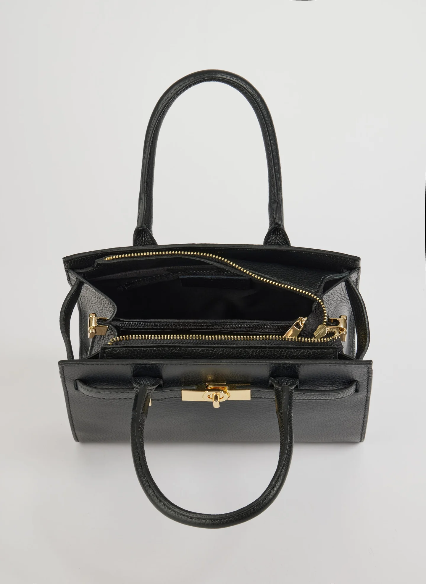 Capri Bag in Dollaro Leather Black