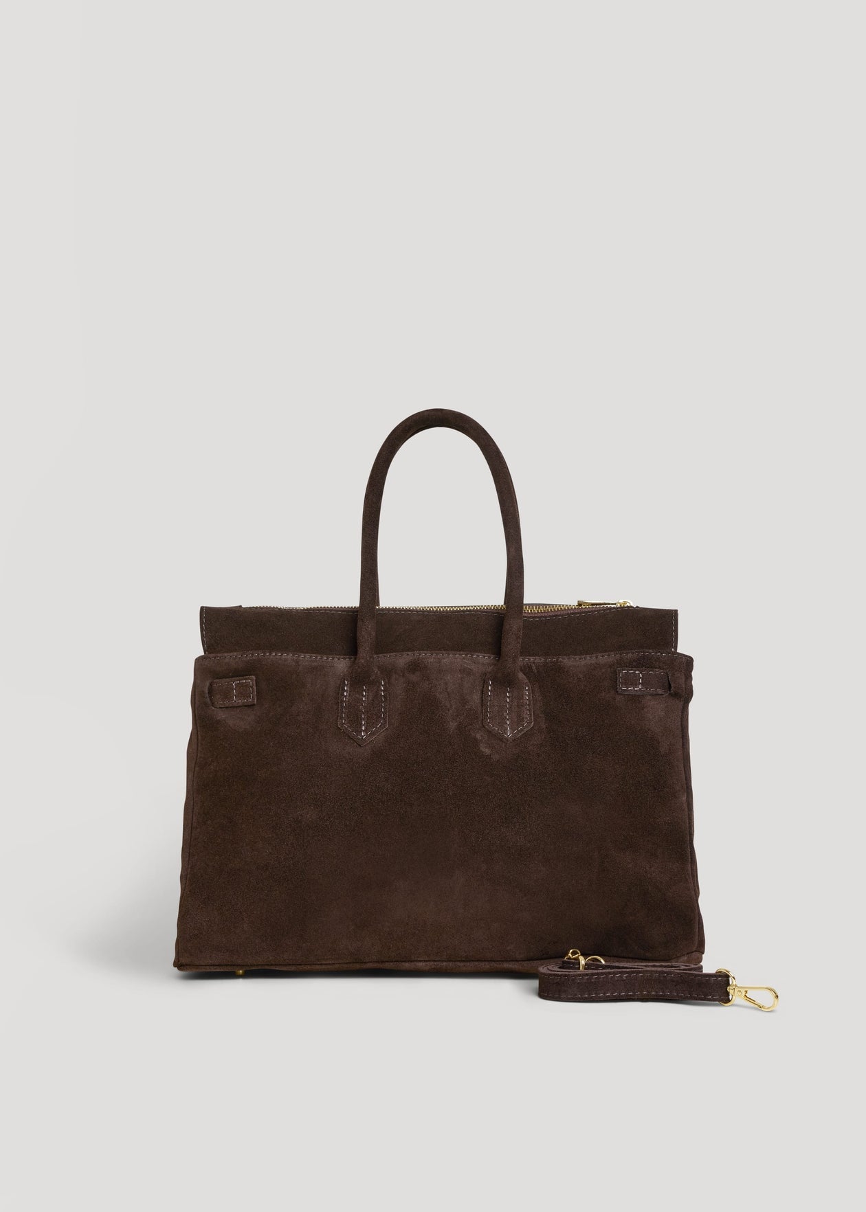Montalcino Bag in Brown Suede Leather