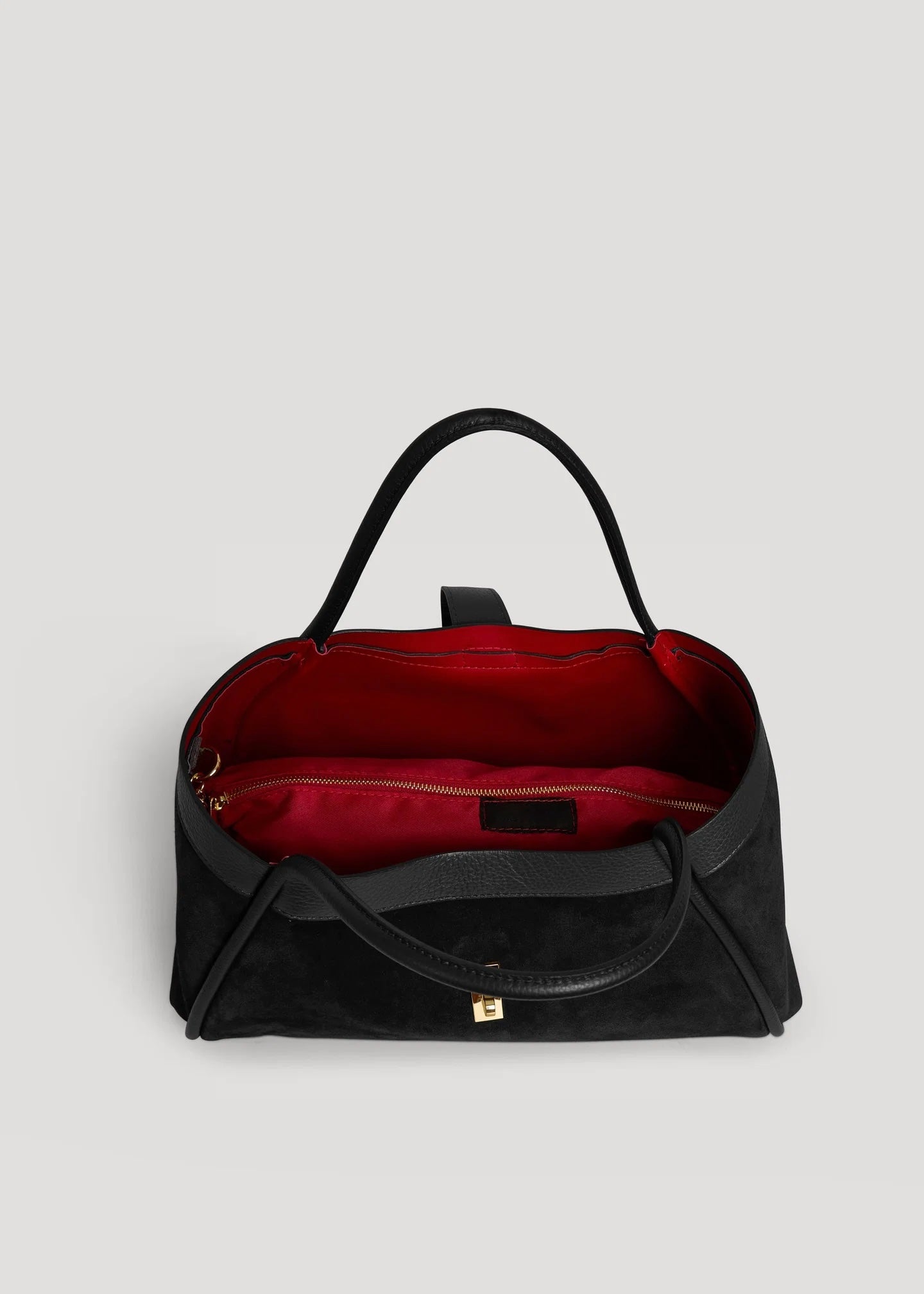 Siena Bag in Black Suede Leather