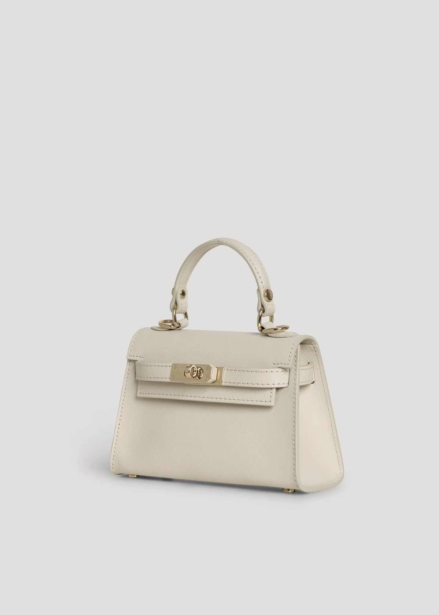 Bellagio Mini Bag in Pebbled Leather Beige