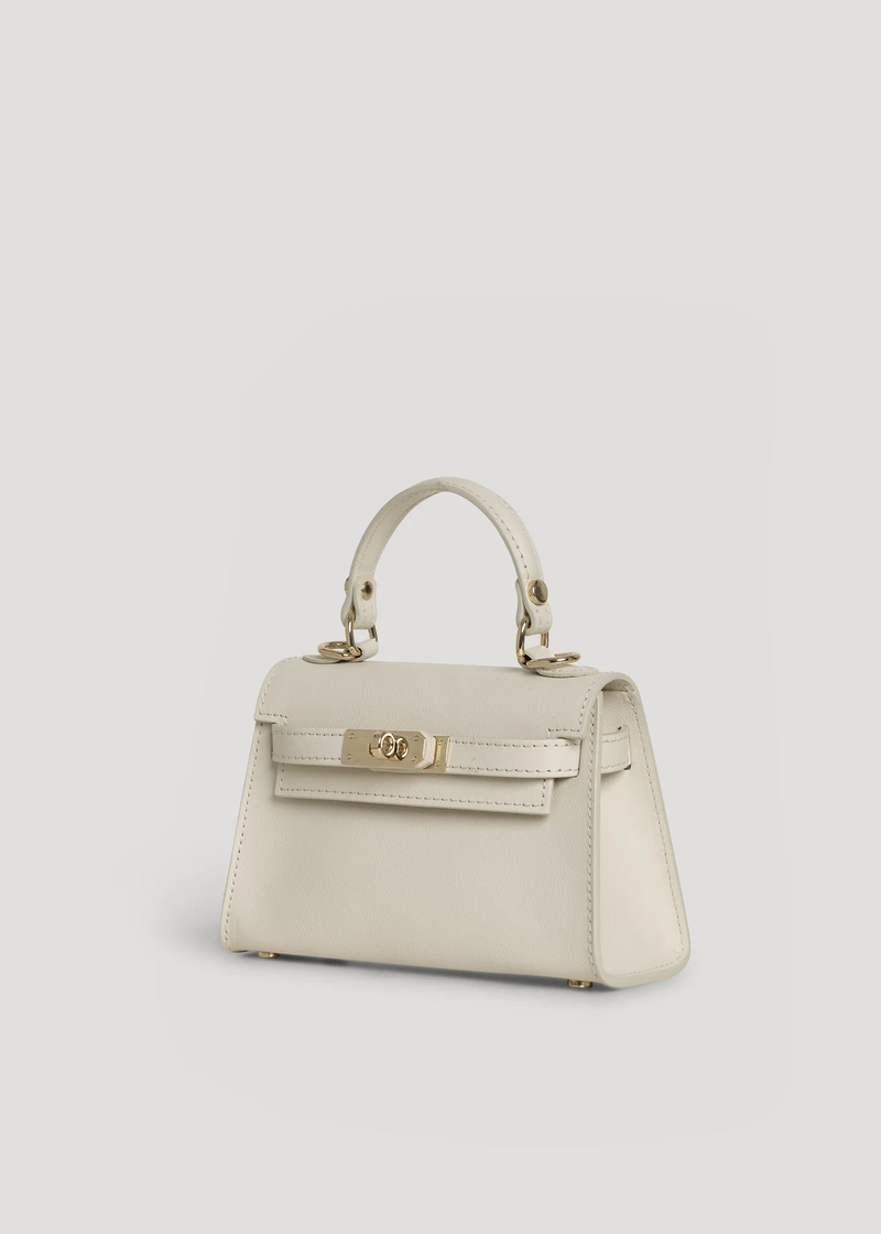 Bellagio Mini Bag in Pebbled Leather Beige