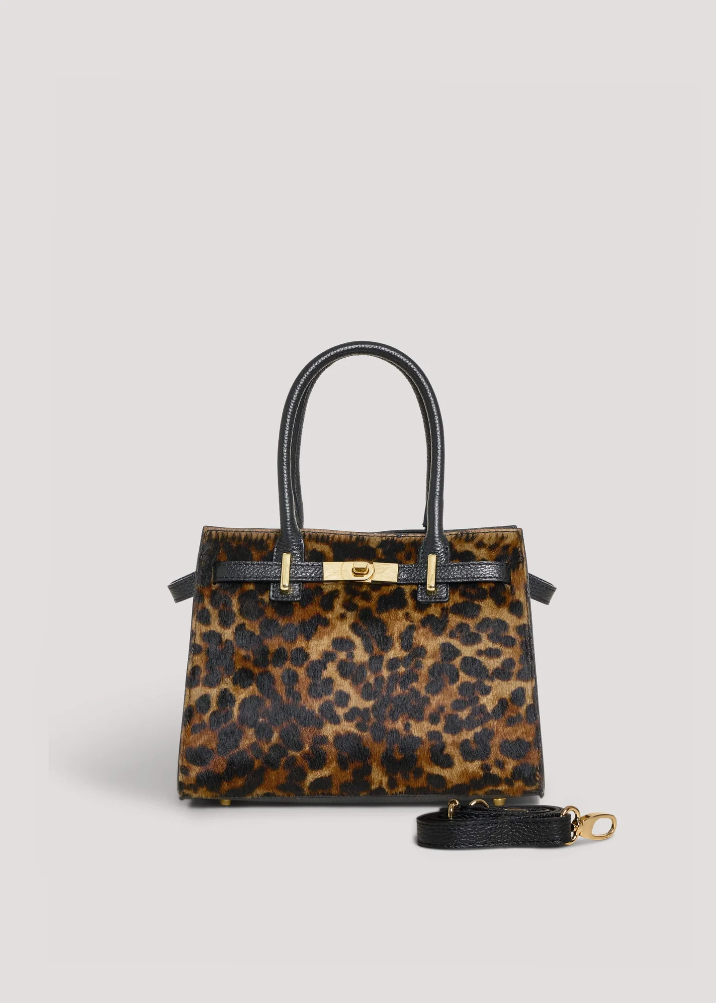 Limited edition Capri bag in black leather and pony skin