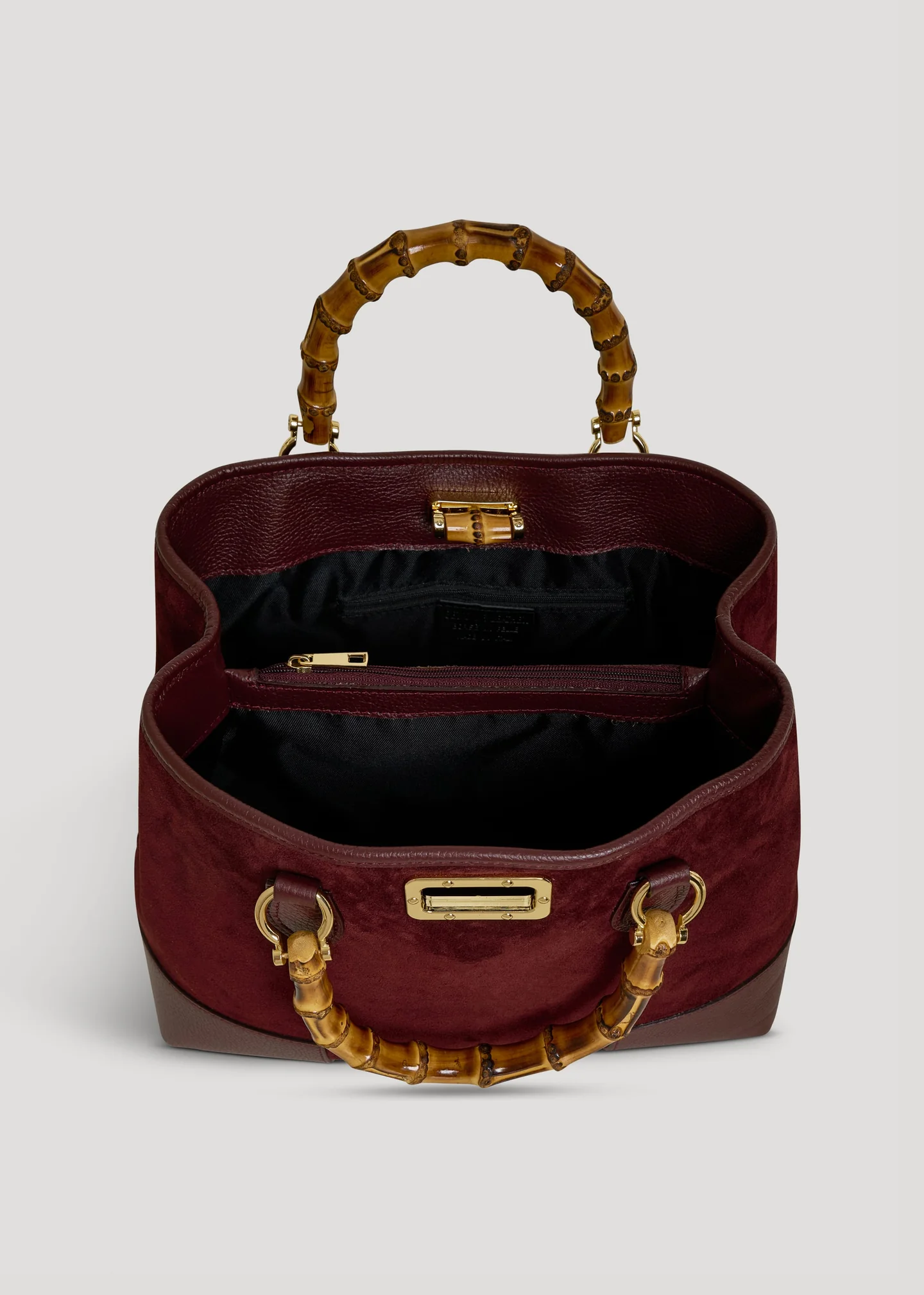 Sangre Suede Bamboo Bag