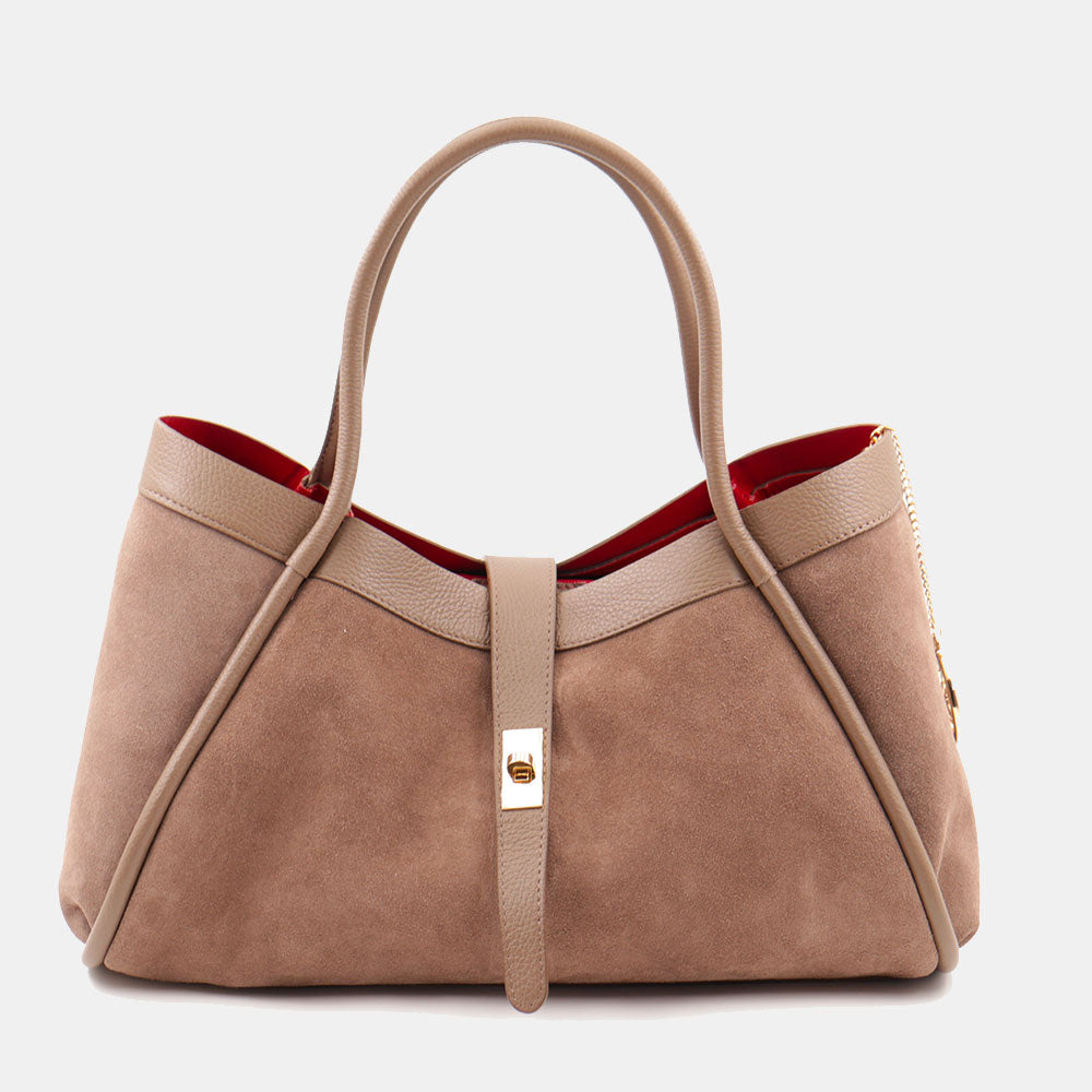 VELTRANO Lucca | Borsa Donna in Camoscio e Pelle Made in Italy
