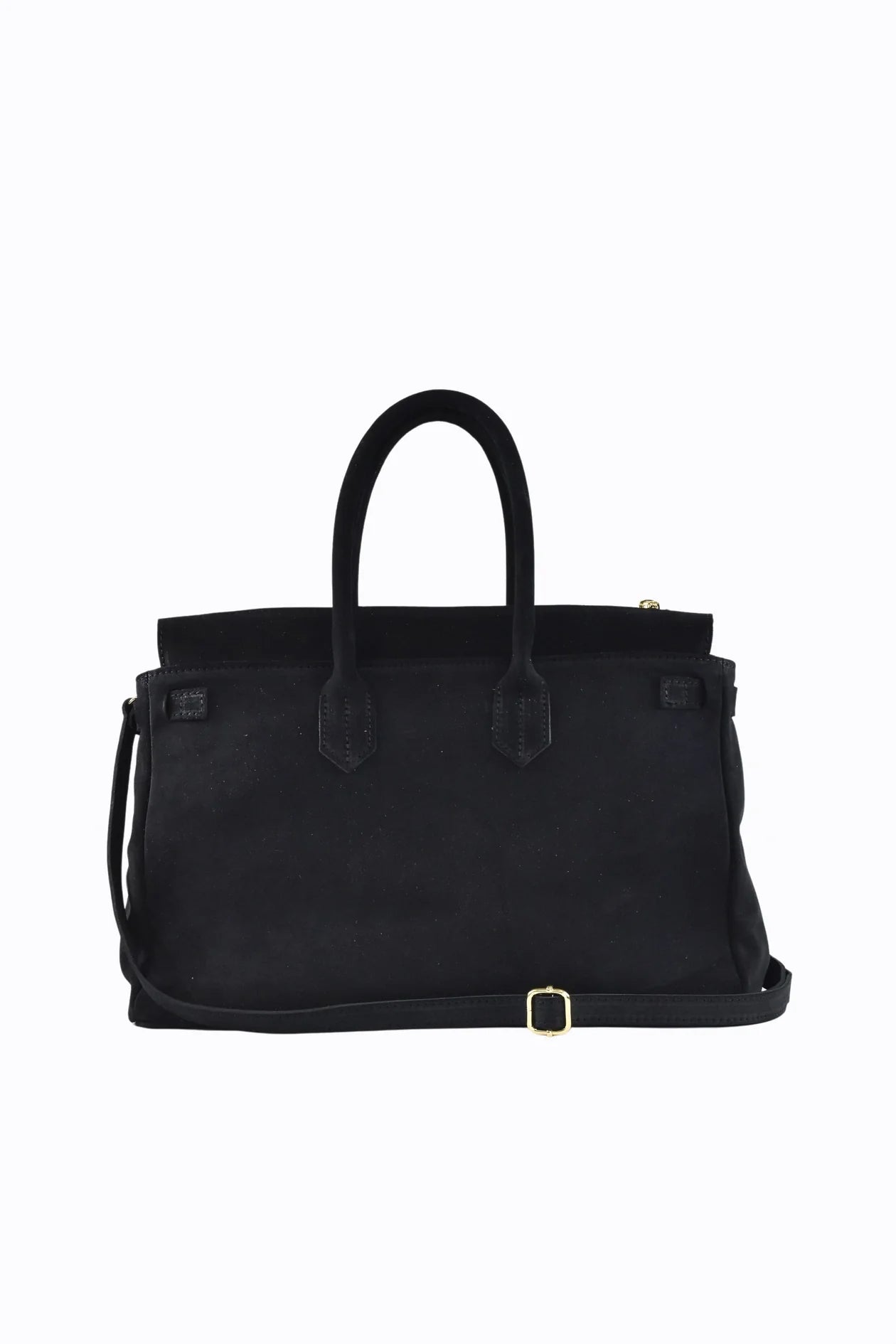 Montalcino Bag in Black Suede Leather