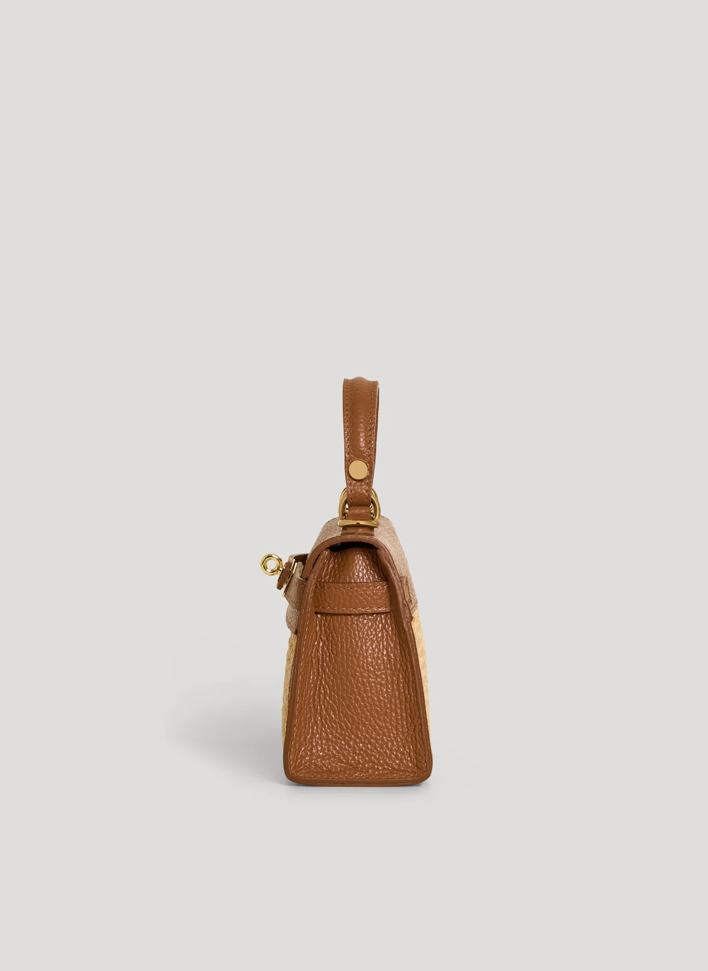 Bellagio Mini  in Raffia e Dollaro Marrone