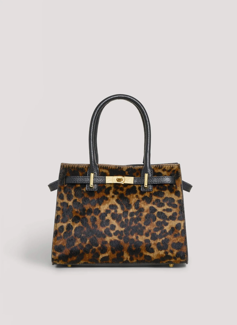 Limited edition Capri bag in black leather and pony skin
