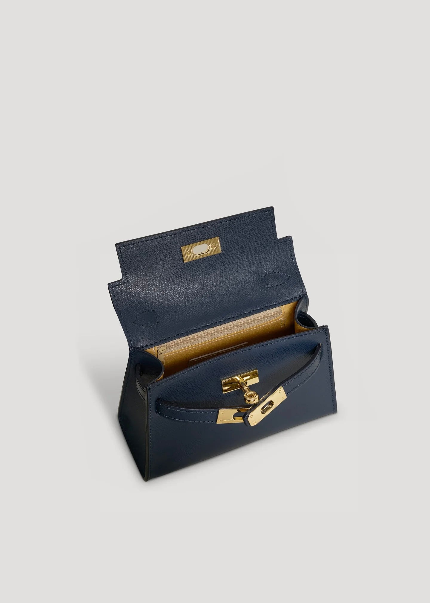 Bellagio Mini Bag in Pebbled Leather Navy