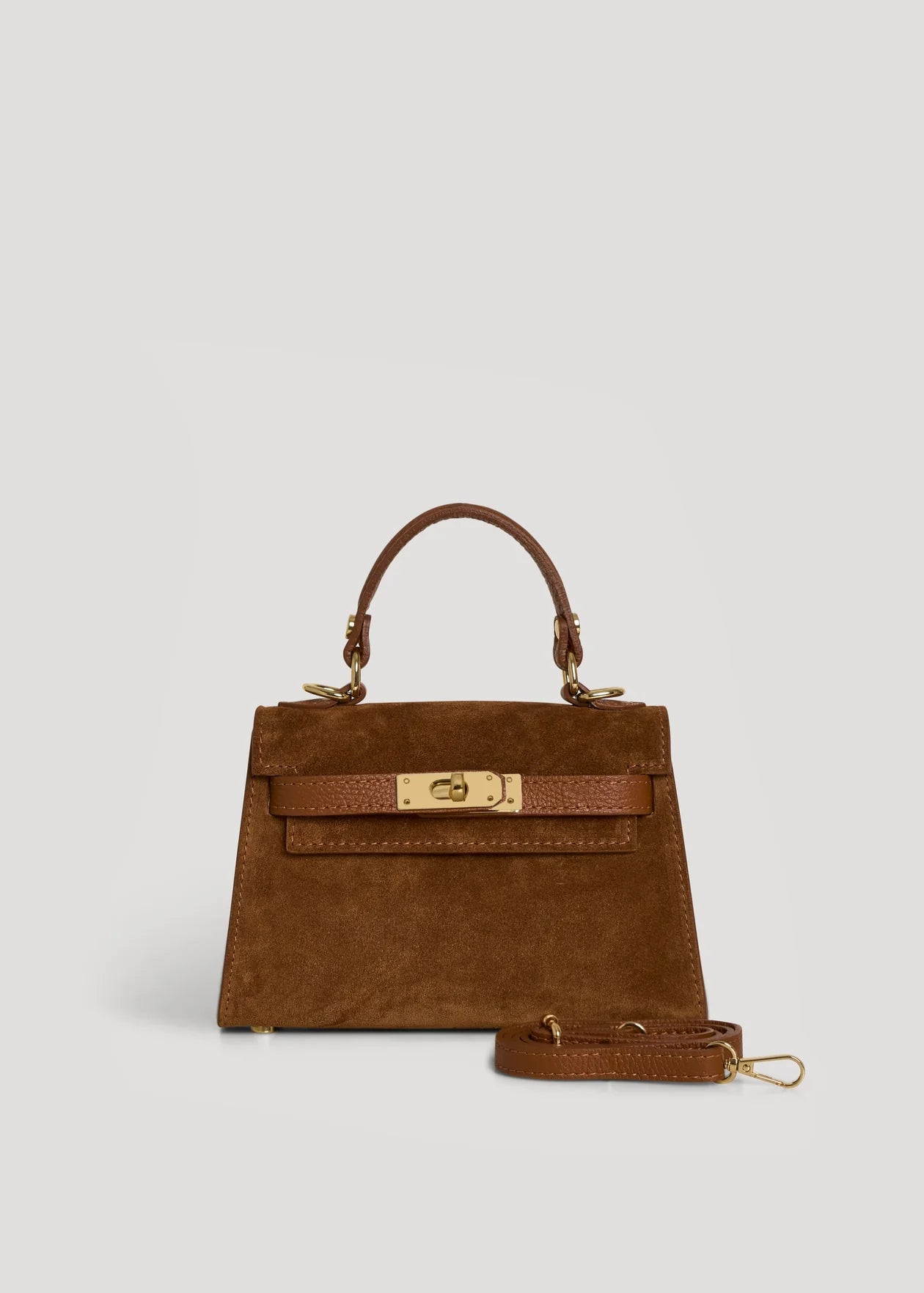 Bellagio Mini Bag in Cognac Suede Leather