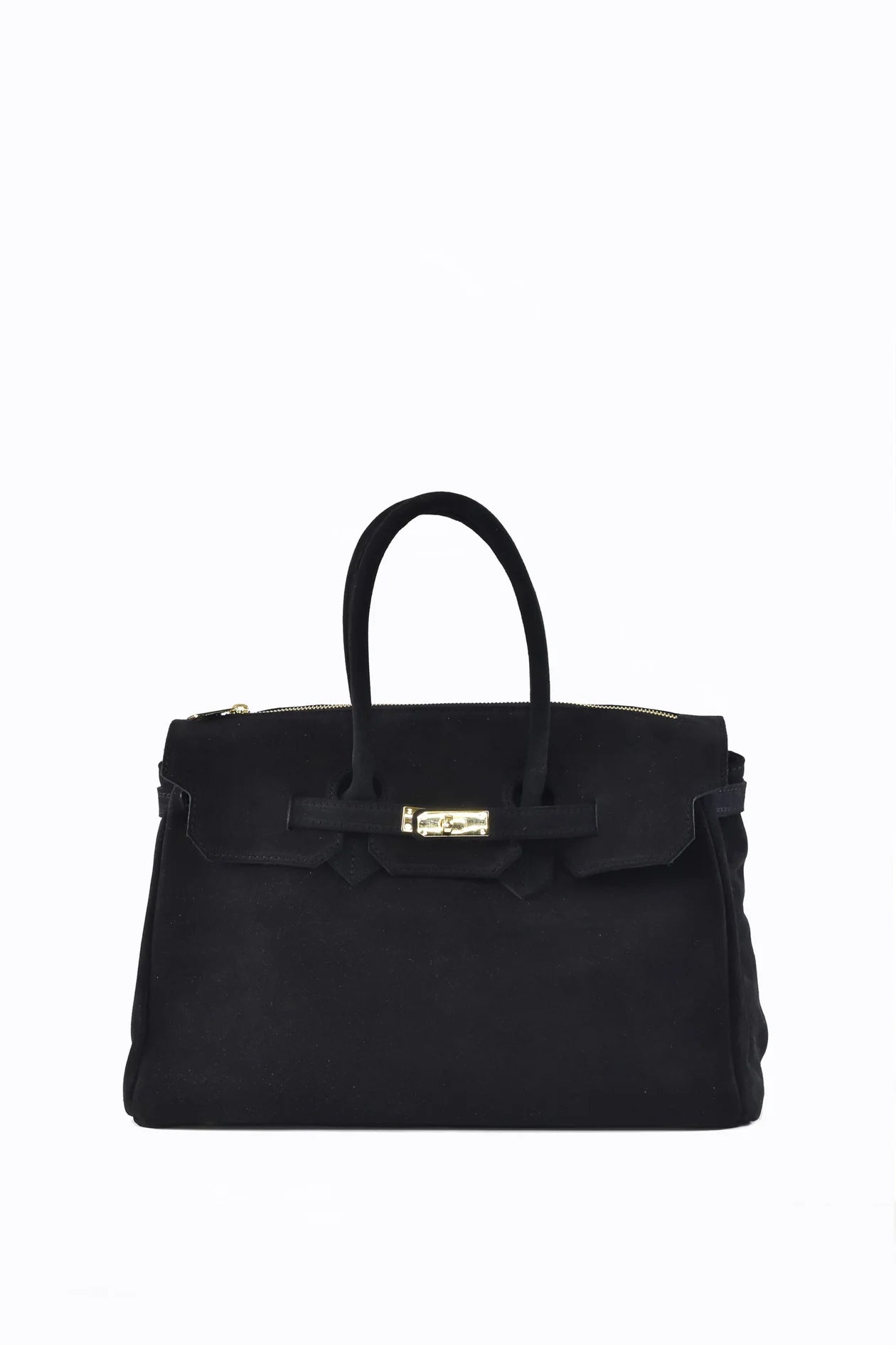 Montalcino Bag in Black Suede Leather
