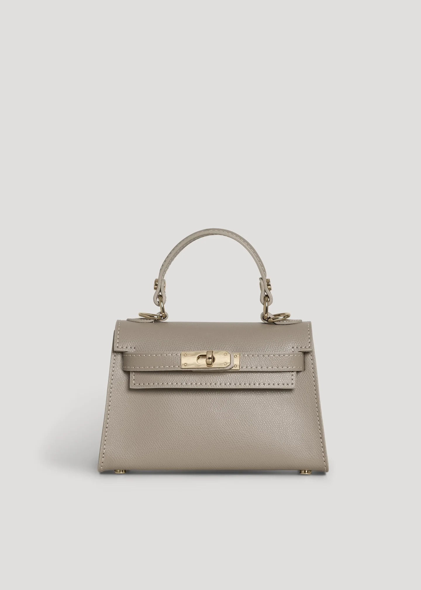 Bellagio Mini Bag in Pebbled Leather Taupe