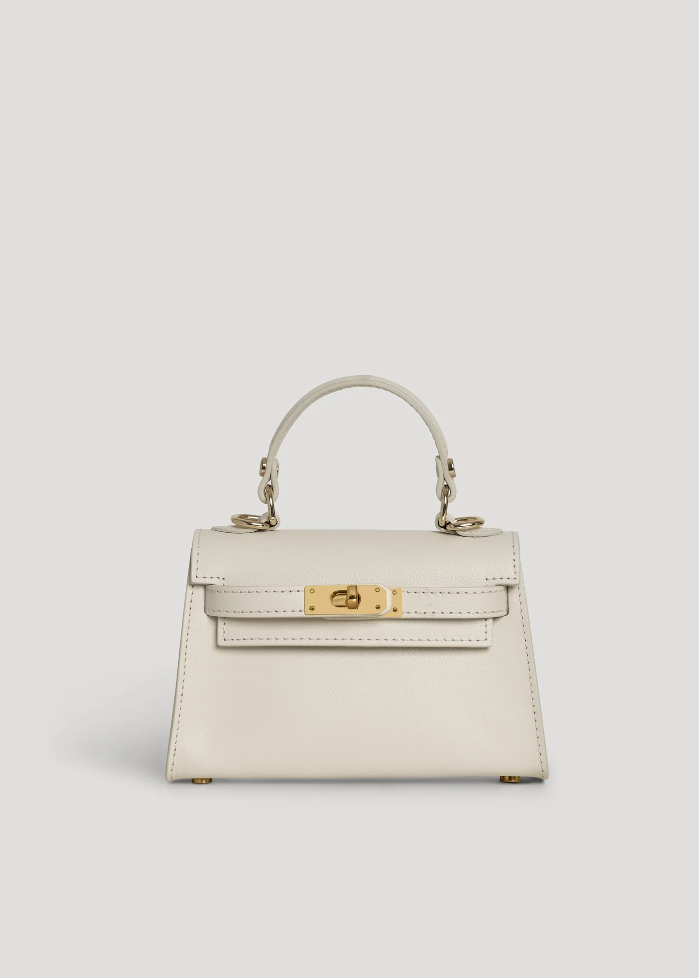Bellagio Mini Bag in Pebbled Leather Beige