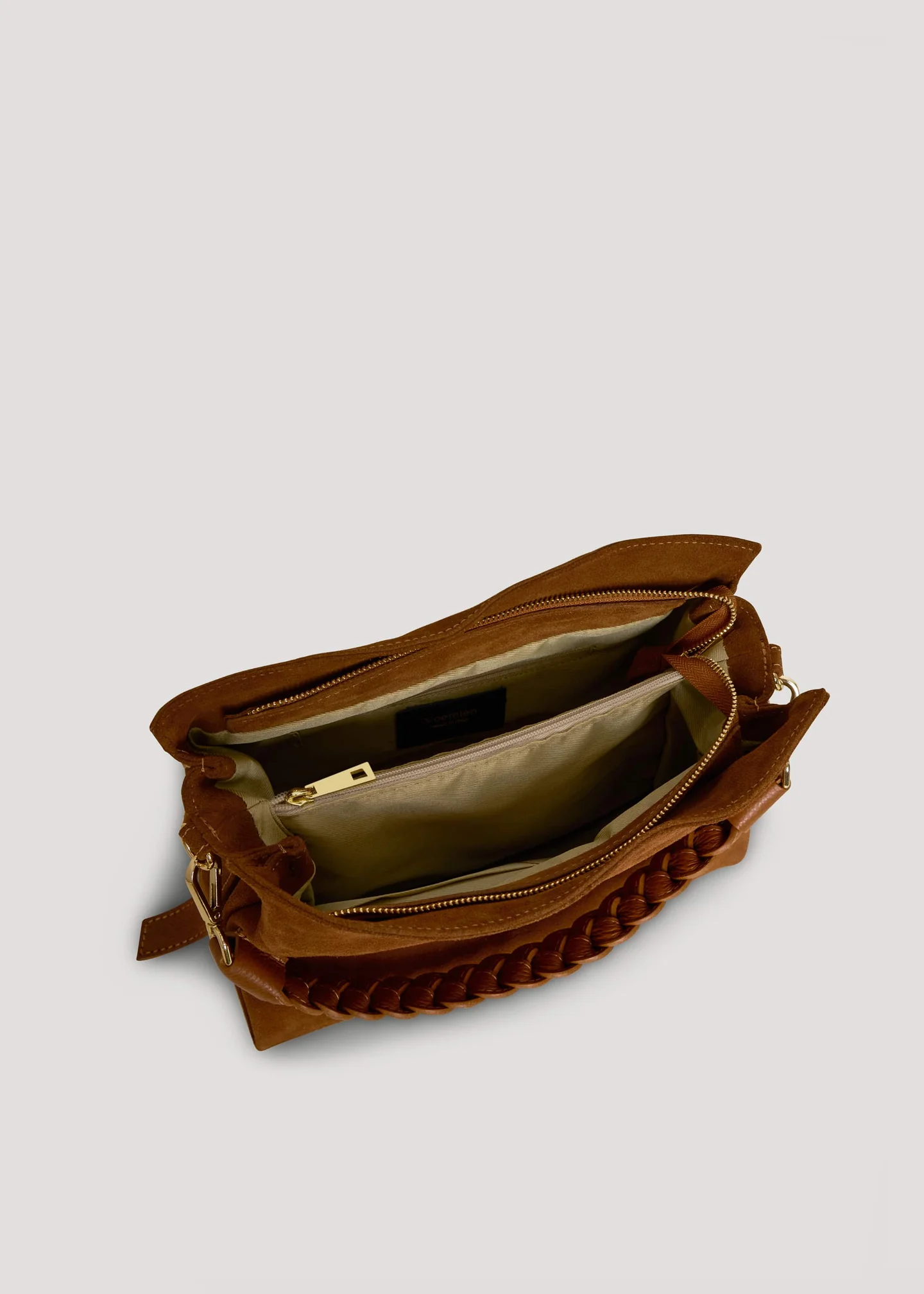 Versilia bag in cognac suede leather