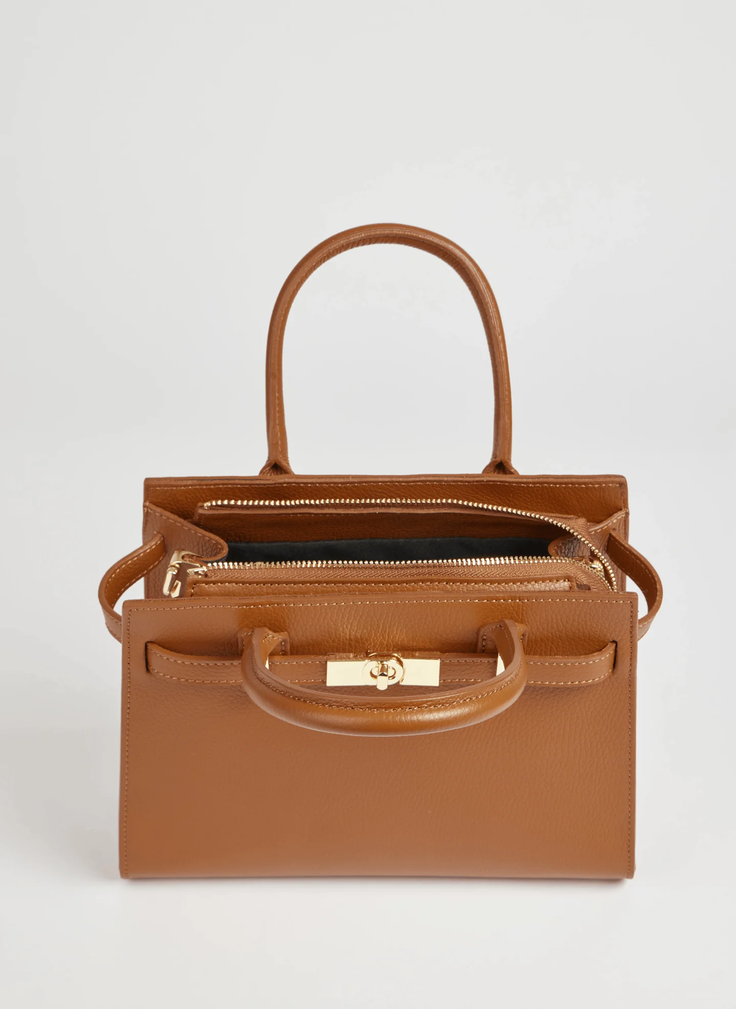 Capri Bag in Dollaro Leather Cognac
