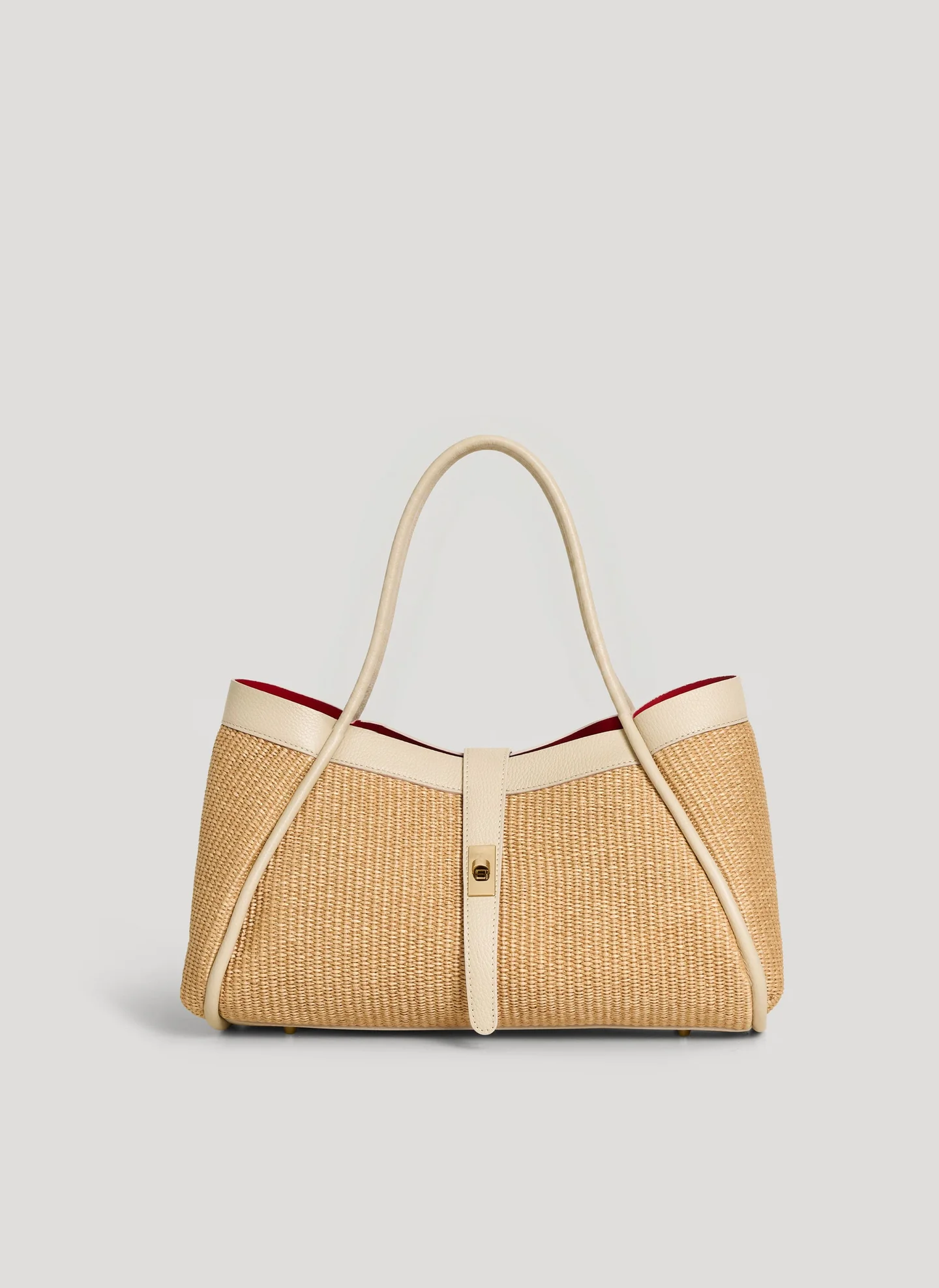 Siena Bag in Raffia e Dollaro Beige