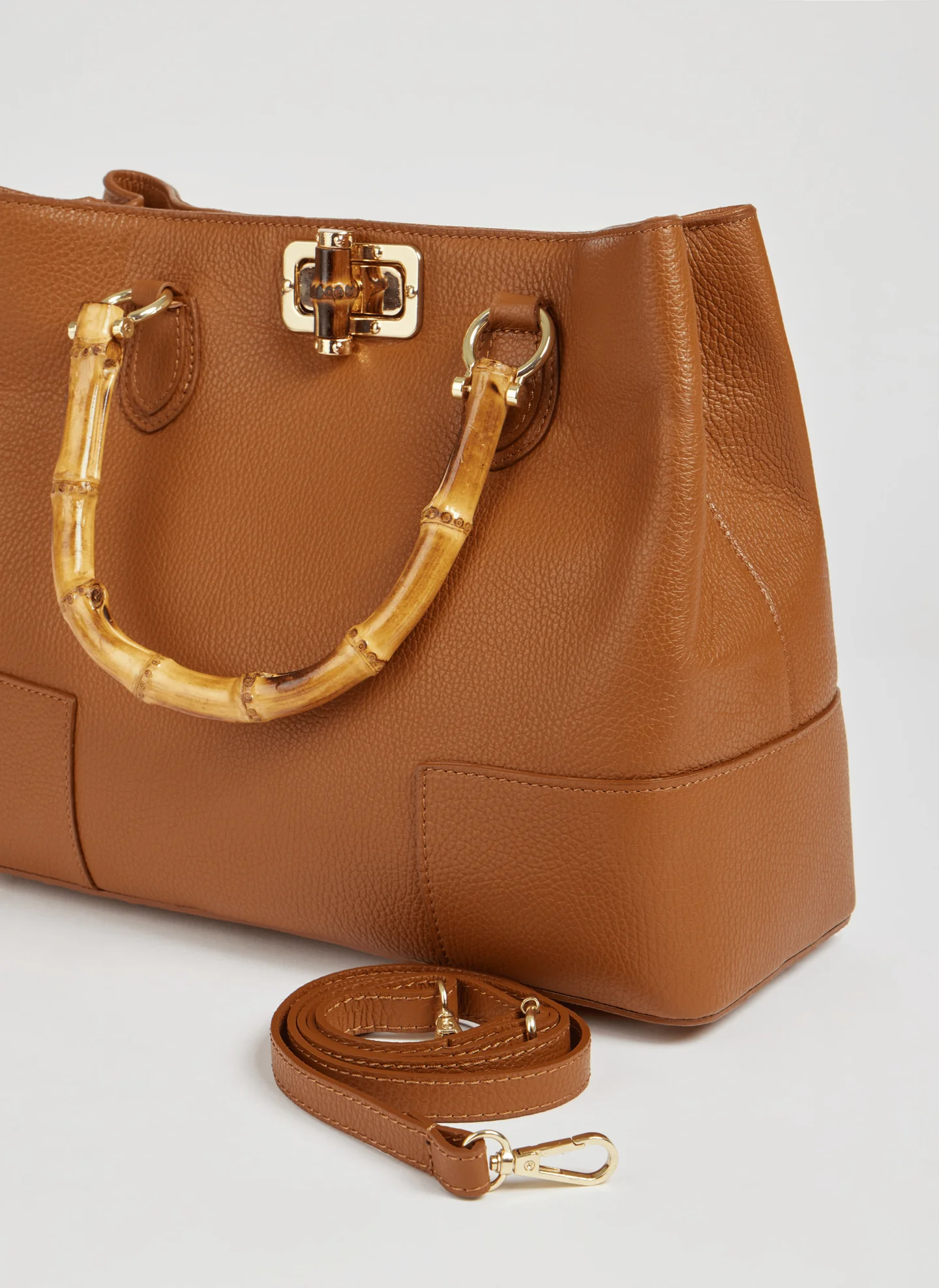 Bambù Bag in Dollaro Leather Cognac