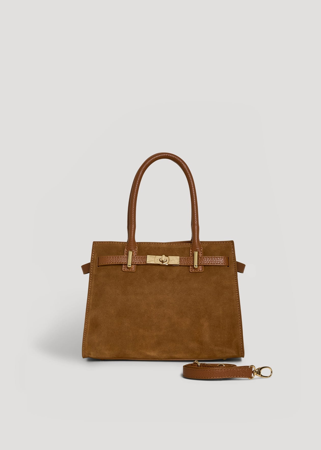Capri bag in Cognac suede leather