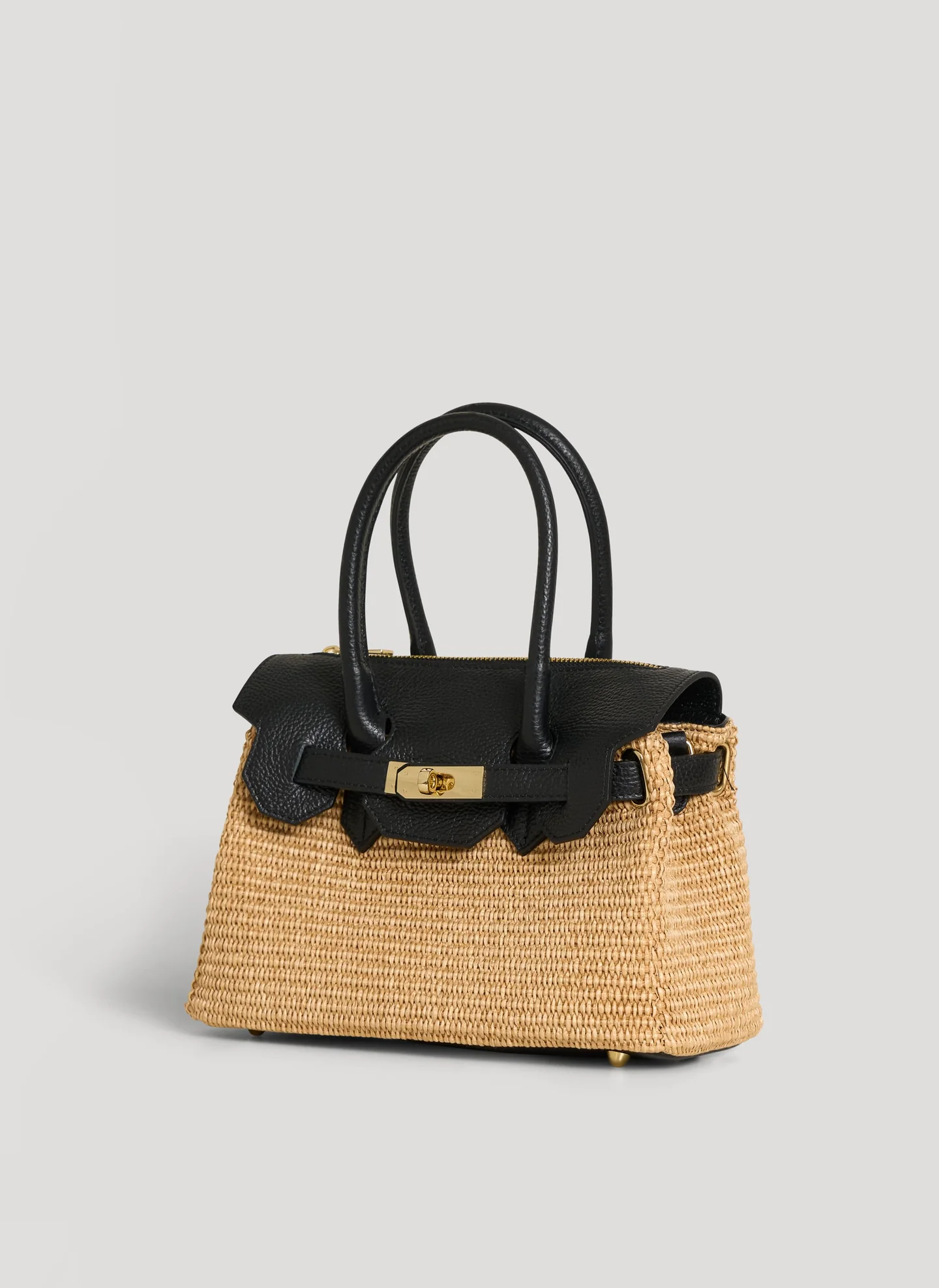 VELTRANO Montalcino Raffia | Borsa in Rafia e Pelle Made in Italy