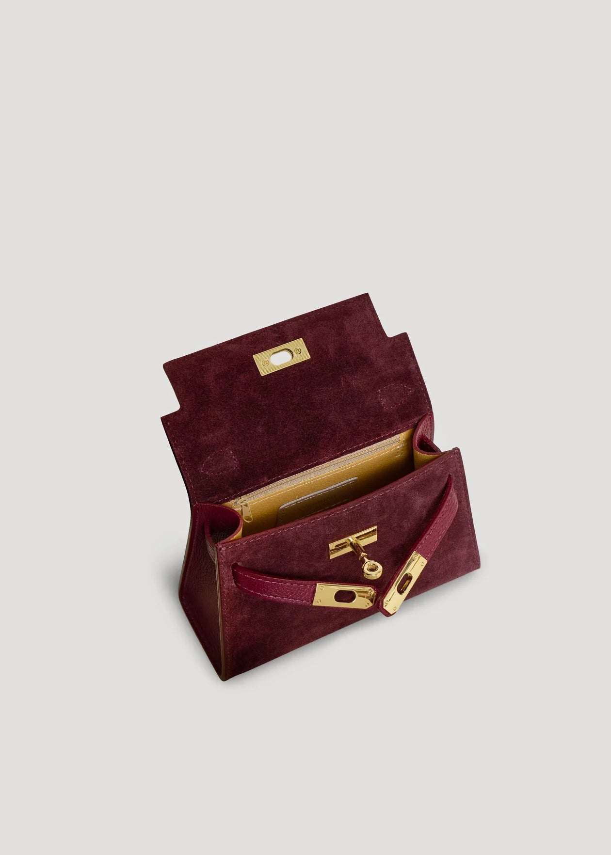 Bellagio Mini bag in Sangre suede leather