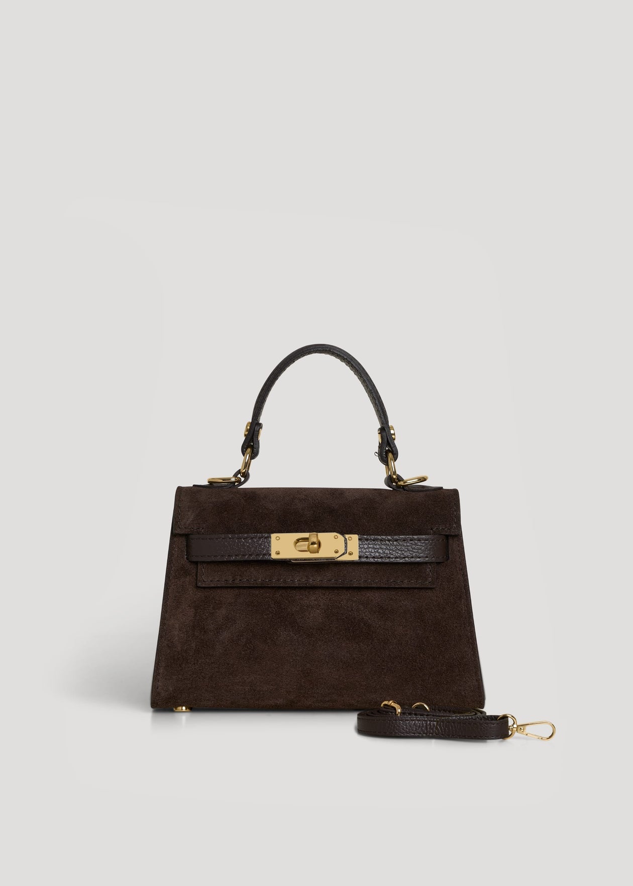 Bellagio Mini Bag in Brown Suede Leather