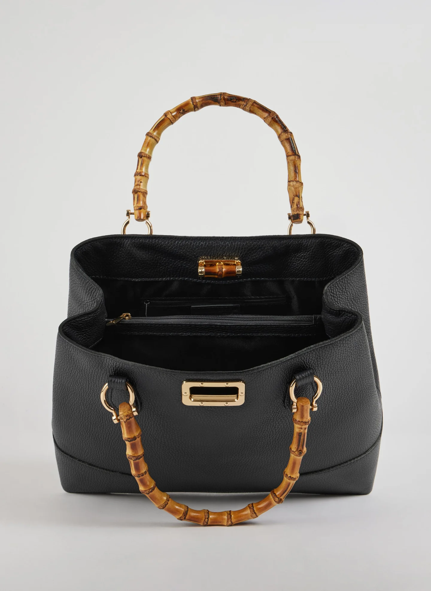 Bambù Bag in Dollaro Leather Black