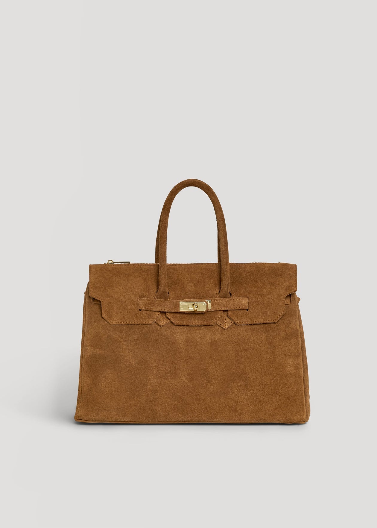 Montalcino bag in Cognac suede leather