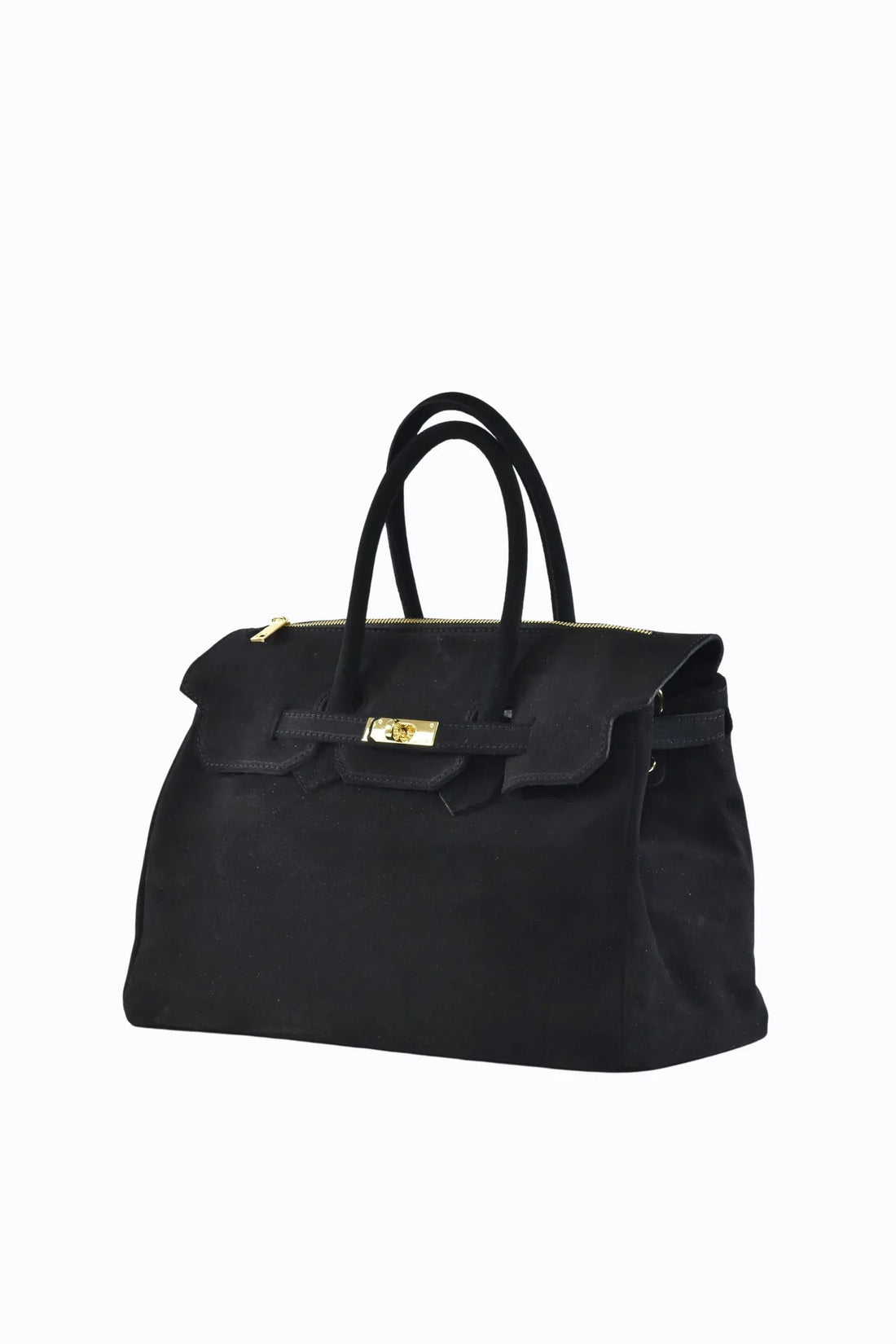 Montalcino Bag in Black Suede Leather