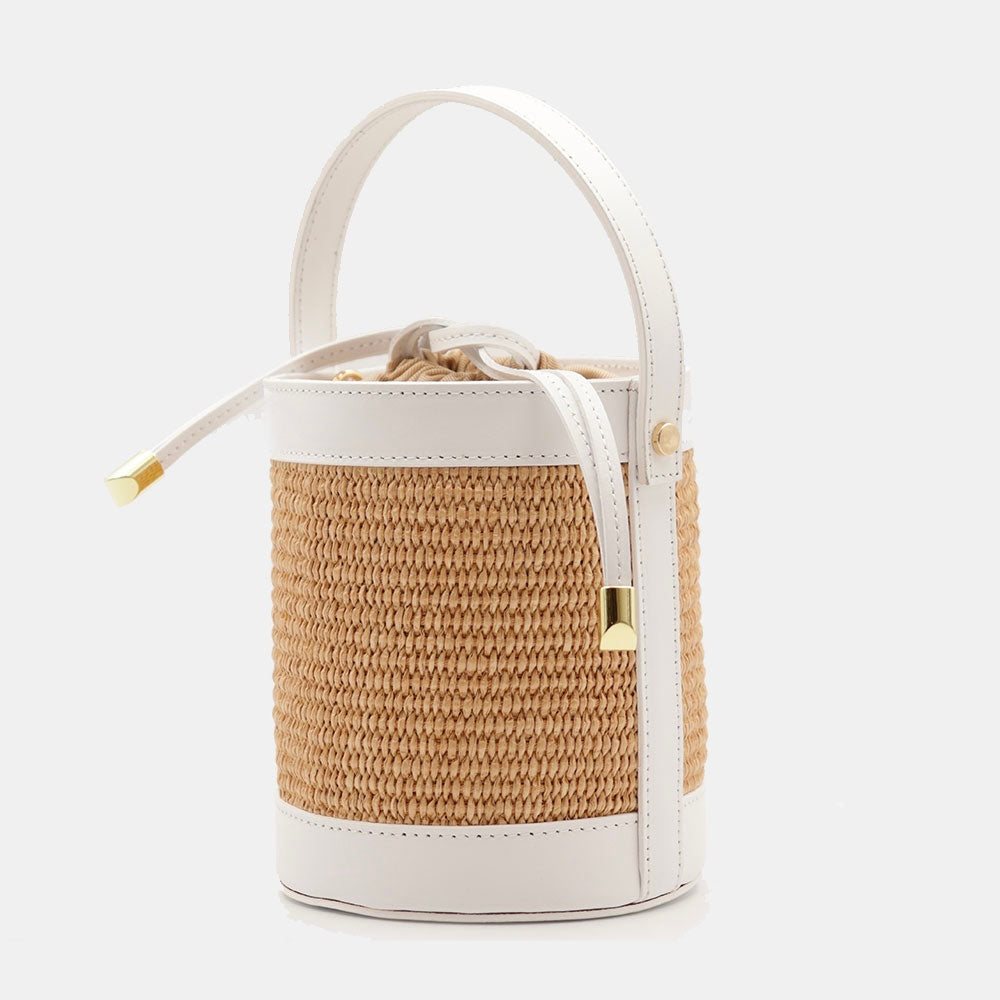 VELTRANO Pisa Raffia | Borsa Secchiello Made in Italy